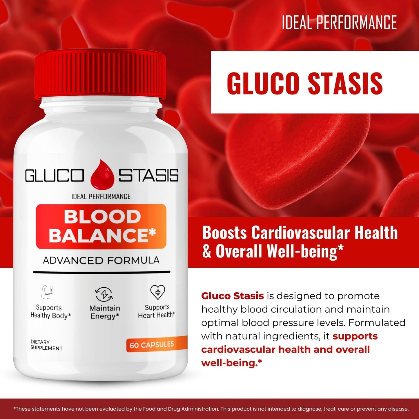IDEAL PERFORMANCE Gluco Stasis Blood Balance Capsule 60 Count