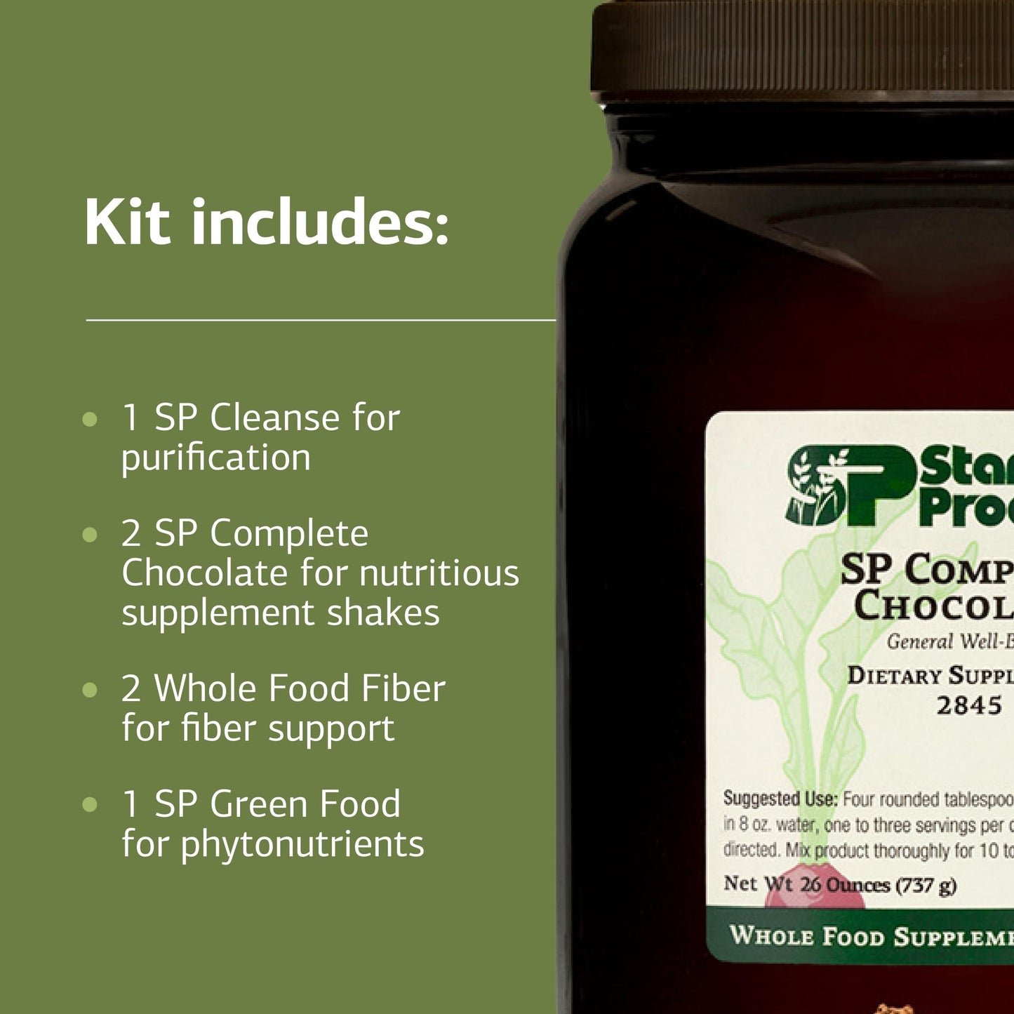Standard Process Inc. Purification Kit with SP Complete & Whole-Food Fiber Capsules, 5 Capsules