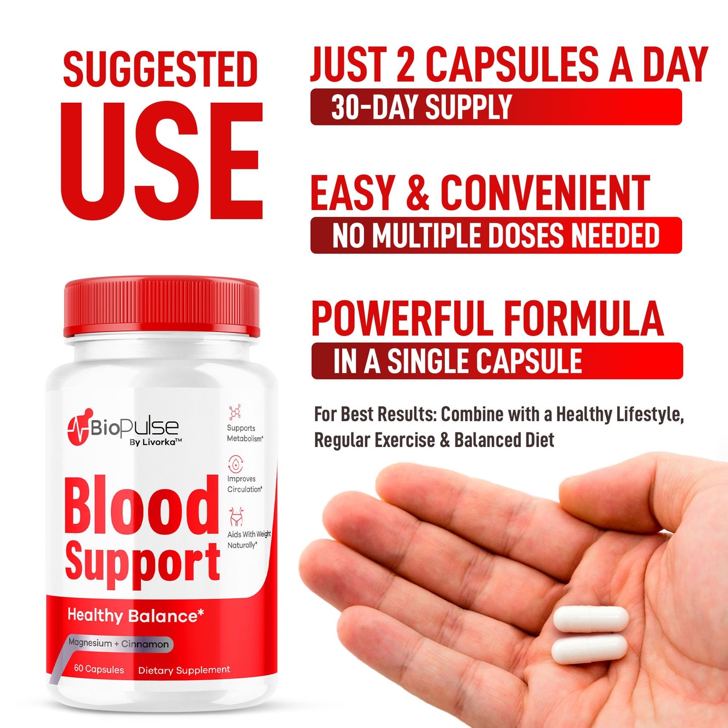 LIVORKA BioPulse Support Advanced Supplement Capsules 120 Capsules