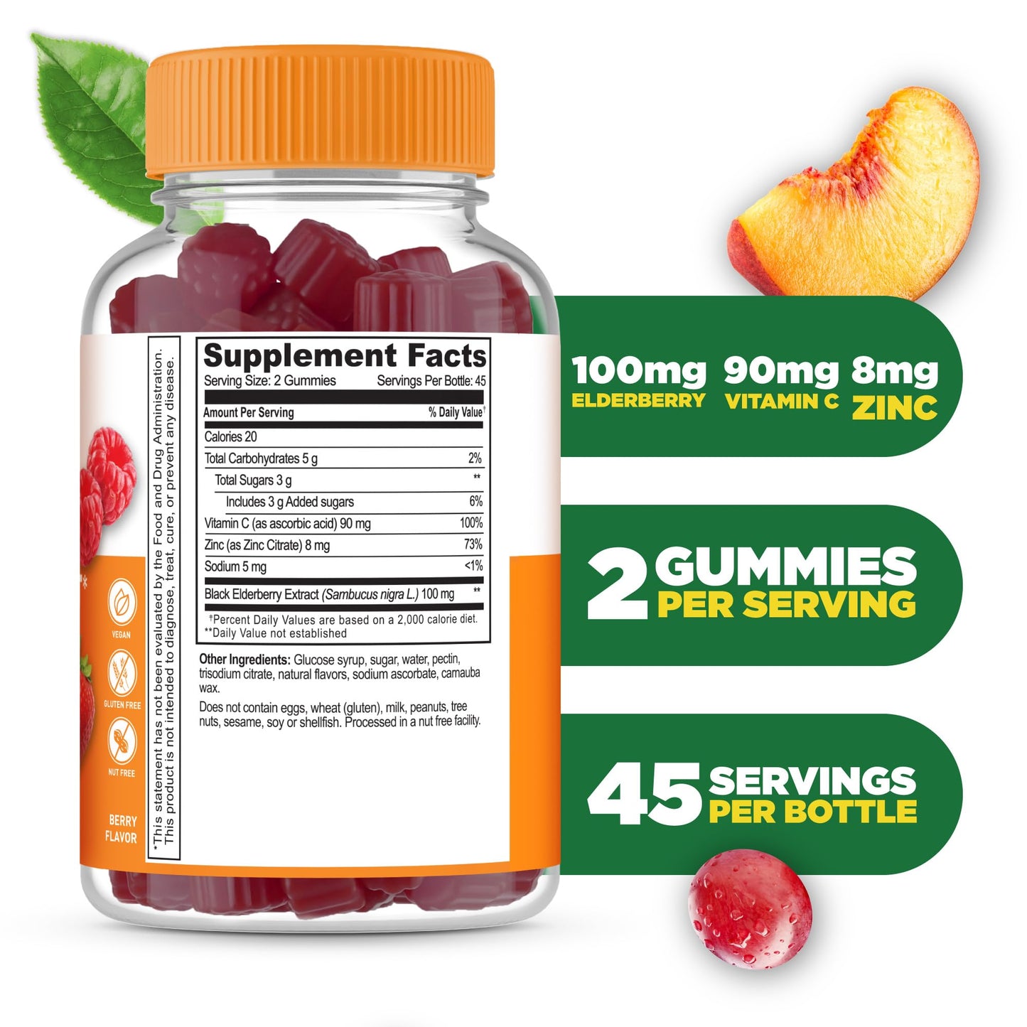 Lifeable Elderberry Immune Support Gummies 90 Gummies