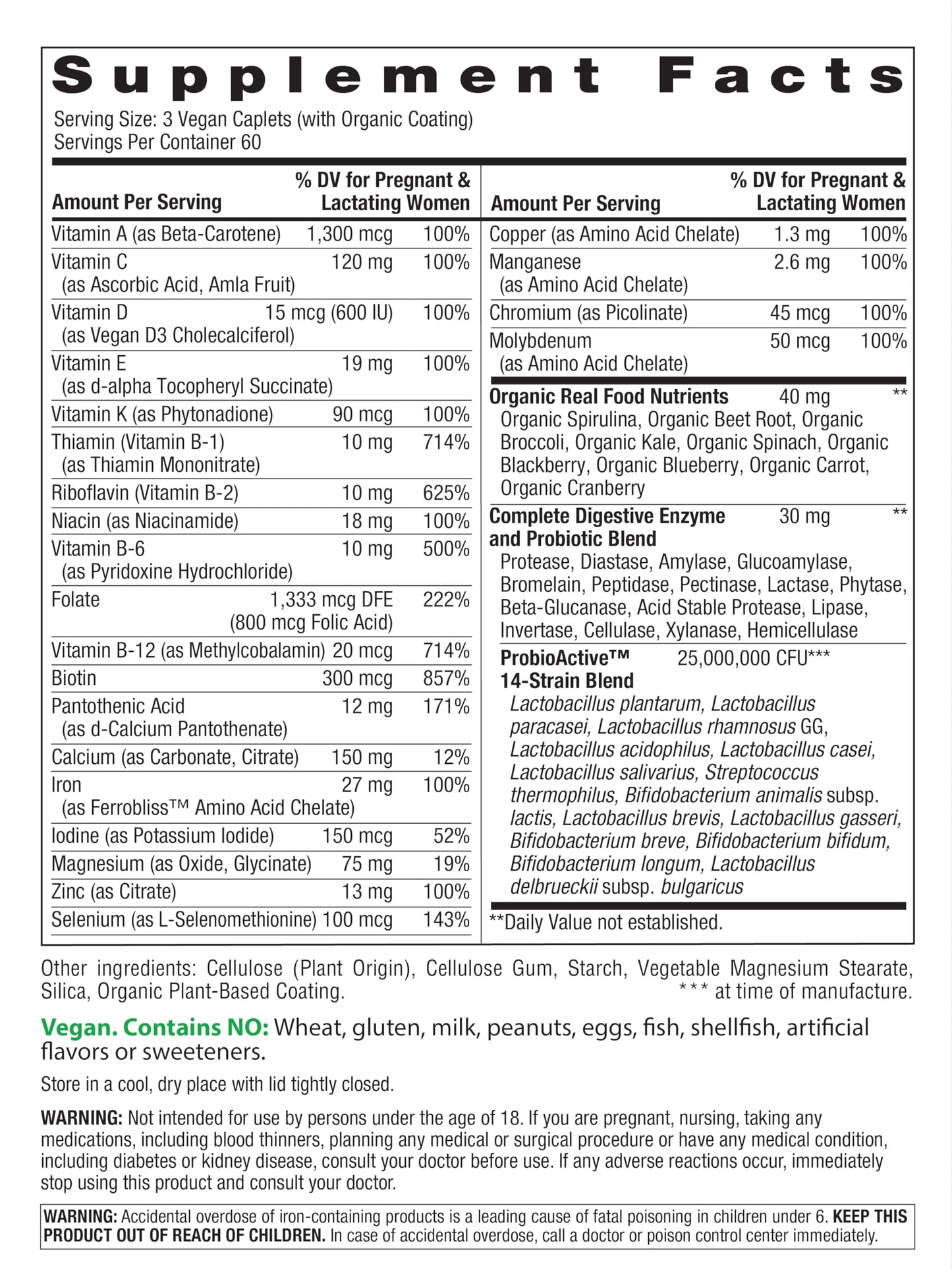 Rainbow Light Prenatal + Multivitamin for Women 180 Tablets