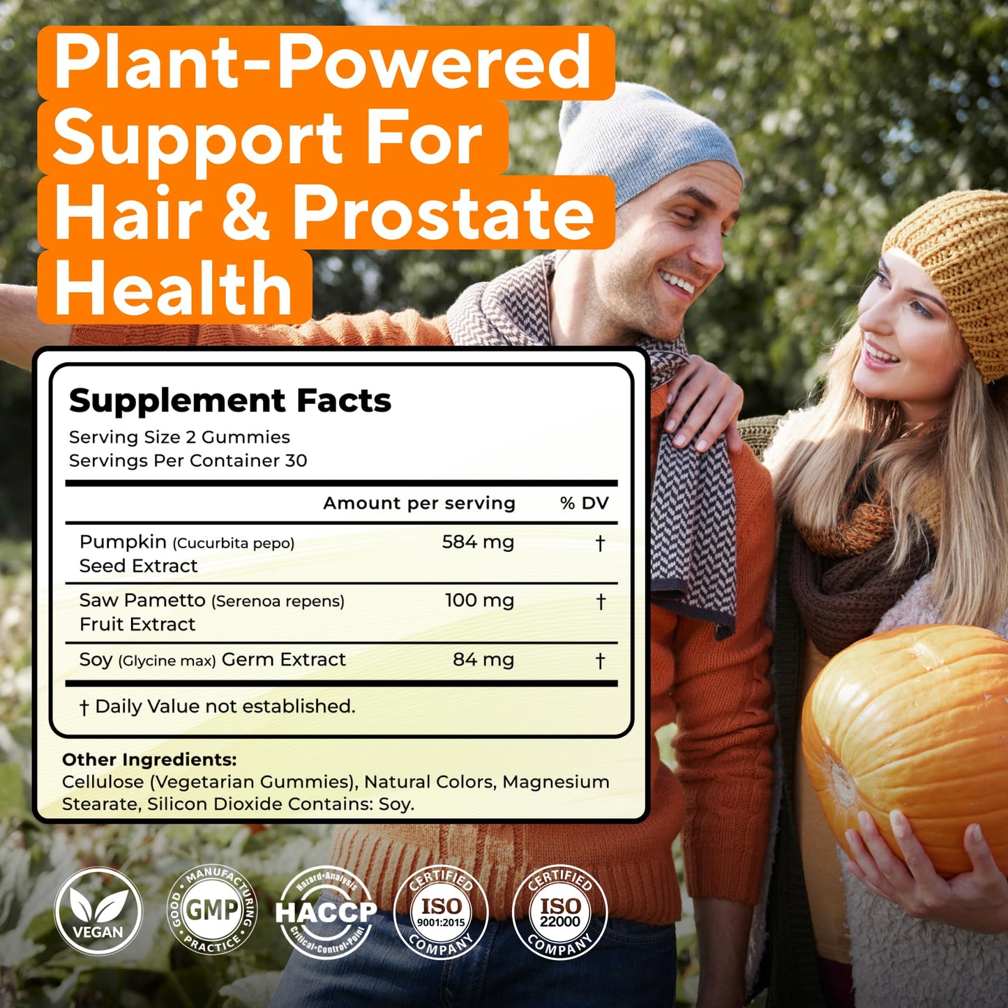 Nutrient Byte Saw Palmetto Gummies for Hair Growth & Hormone Balance 1 Count