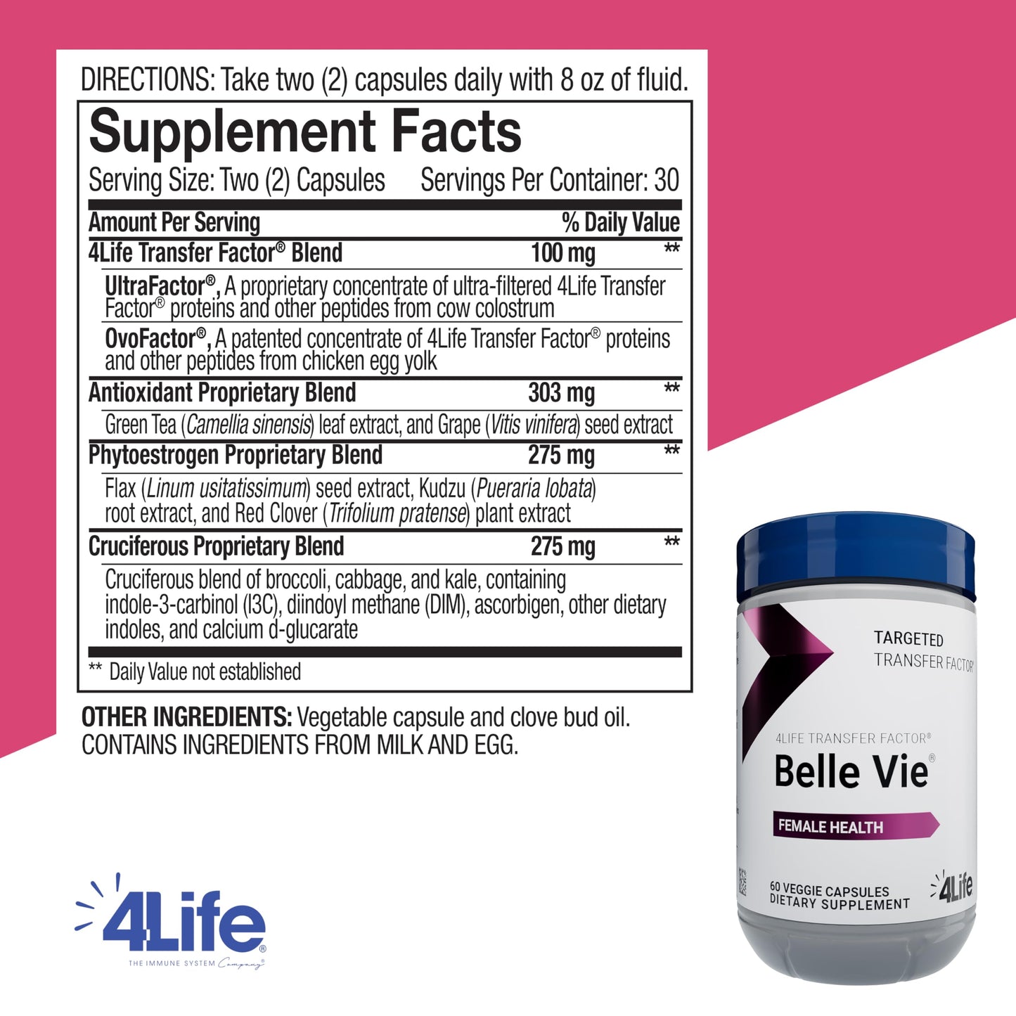 4Life Transfer Factor Belle Vie Capsule 60 Count