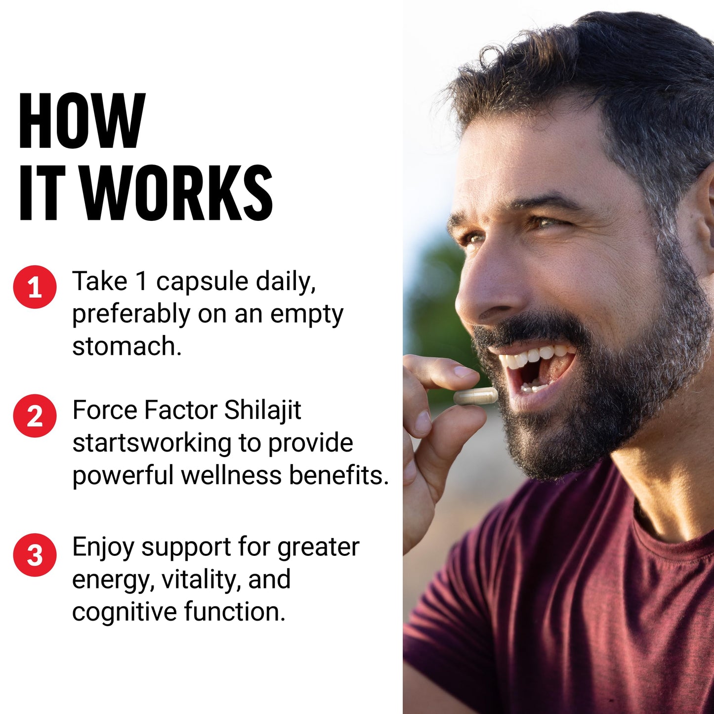 Force Factor Shilajit Supplement Capsule 60 Count