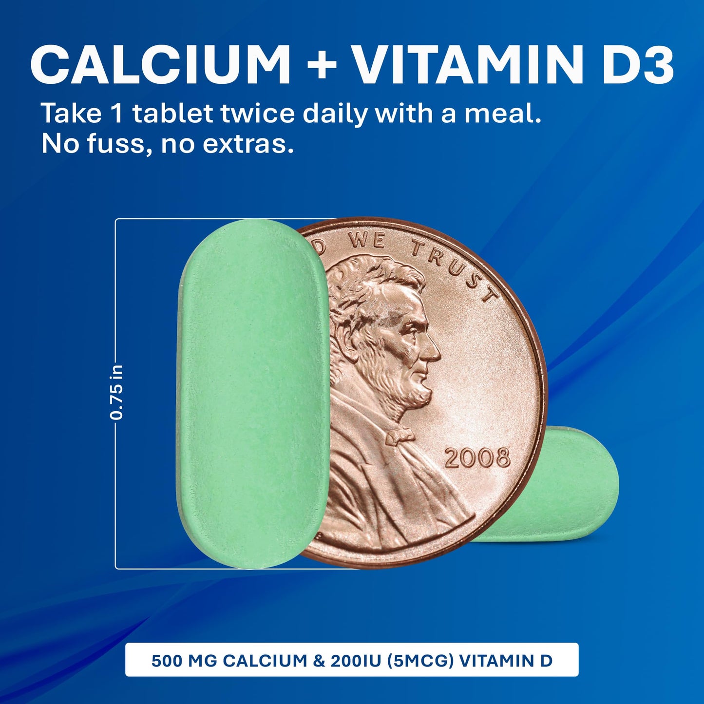 MAJOR Oyster Shell Calcium 500mg with Vitamin D3 200IU (5 mcg) Gluten-Free Daily Vitamin D Dietary Supplement for Bone Health and Calcium Absorption, 150 Tablets