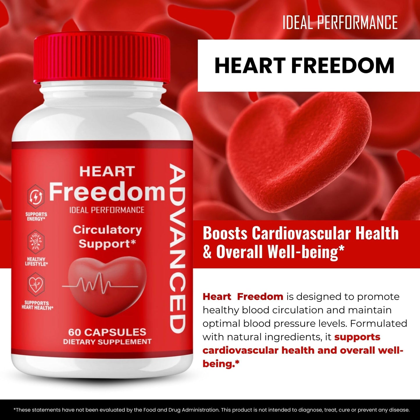 IDEAL PERFORMANCE Heart Freedom Capsules 120 Capsules