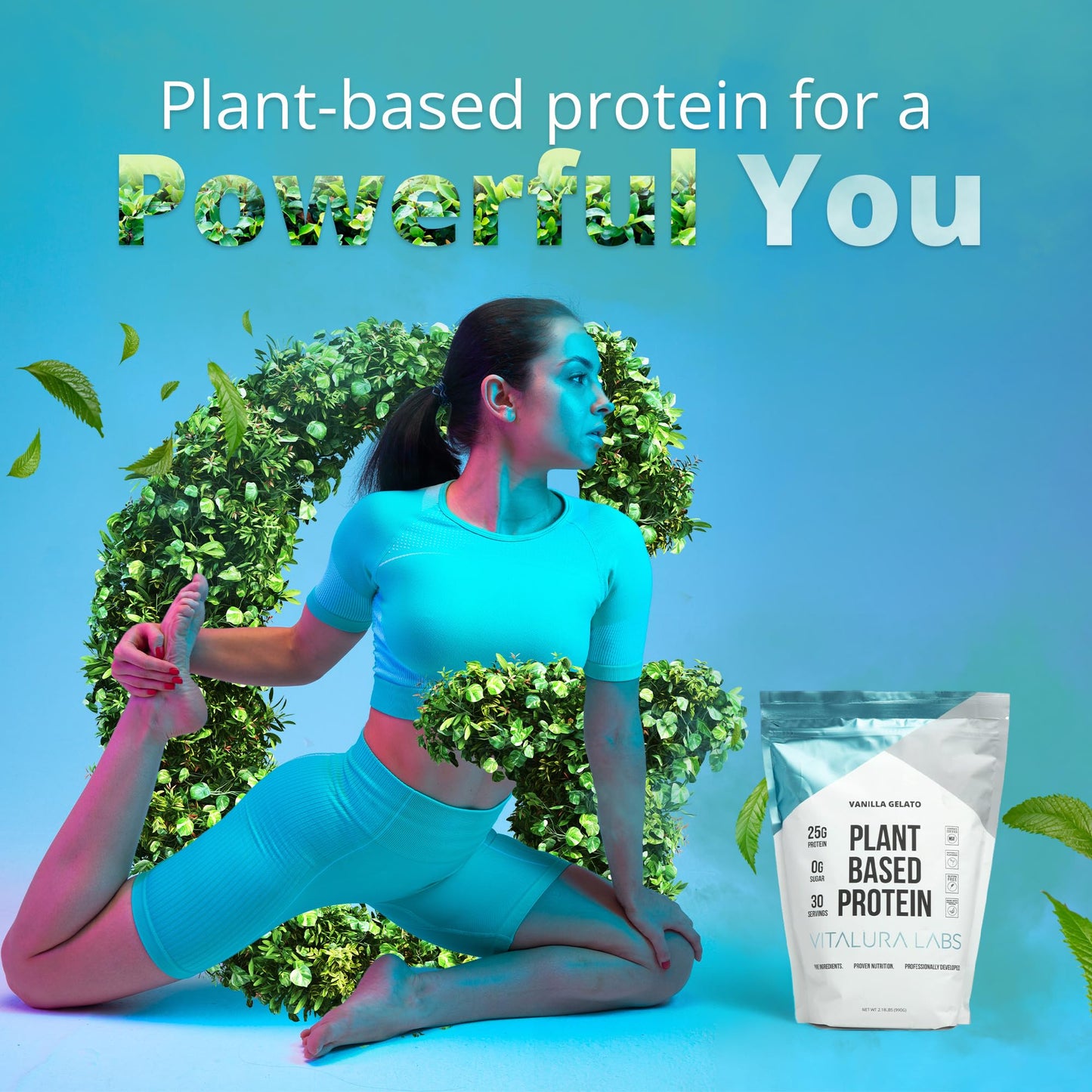 Vitalura Labs Plant-Based Protein Powder Vanilla Gelato Flavoured - 30 Servings