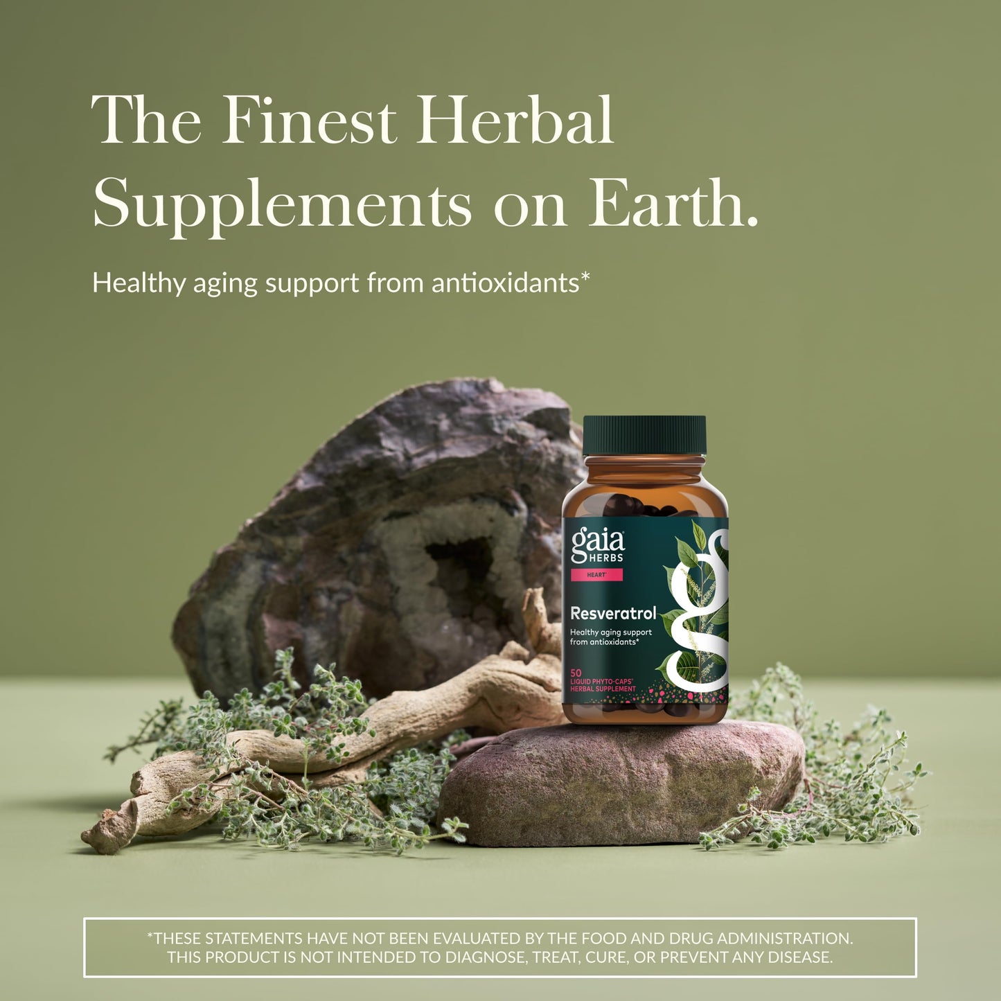Gaia Herbs Resveratrol - Beauty & Radiance Antioxidant Support Supplement Made with Japanese Knotweed, 150 mg Trans-Resveratrol per Serving, 50 Capsules