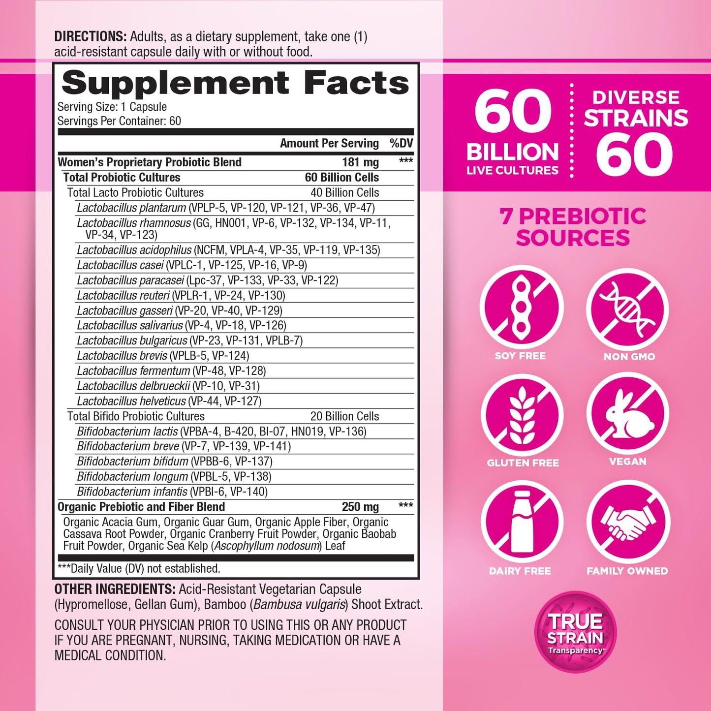 Vital Planet Vital Flora Women’s Daily Probiotic 60 Capsules