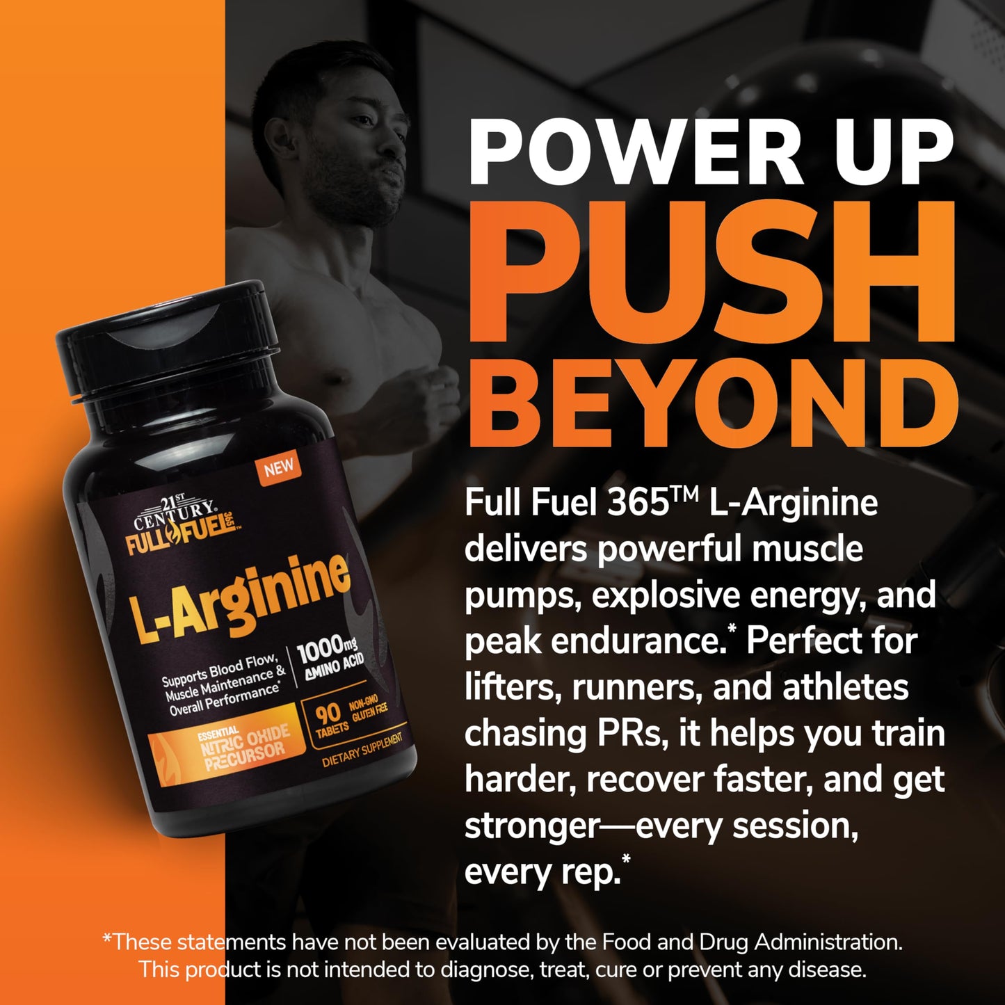 21st Century Full Fuel 365 L-Arginine 1000mg Tablet, 90 Count