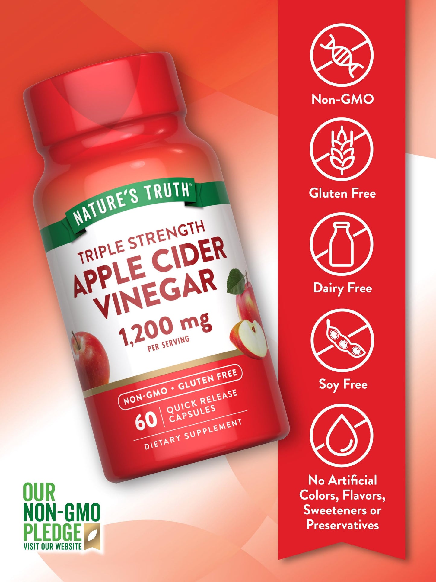 Nature's Truth Apple Cider Vinegar Capsules 60 Count