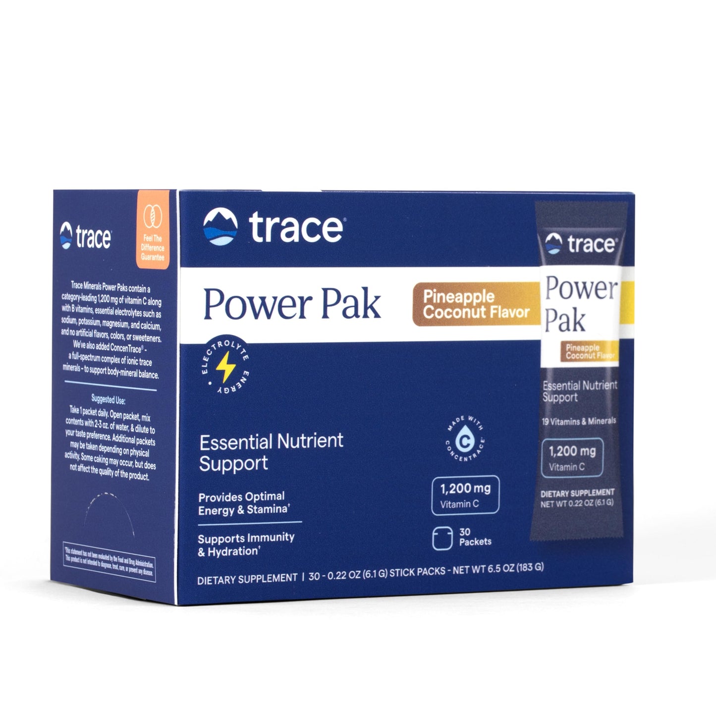 Trace Minerals Power Pak Multivitamin and Multimineral Packets Powder 30 Packets