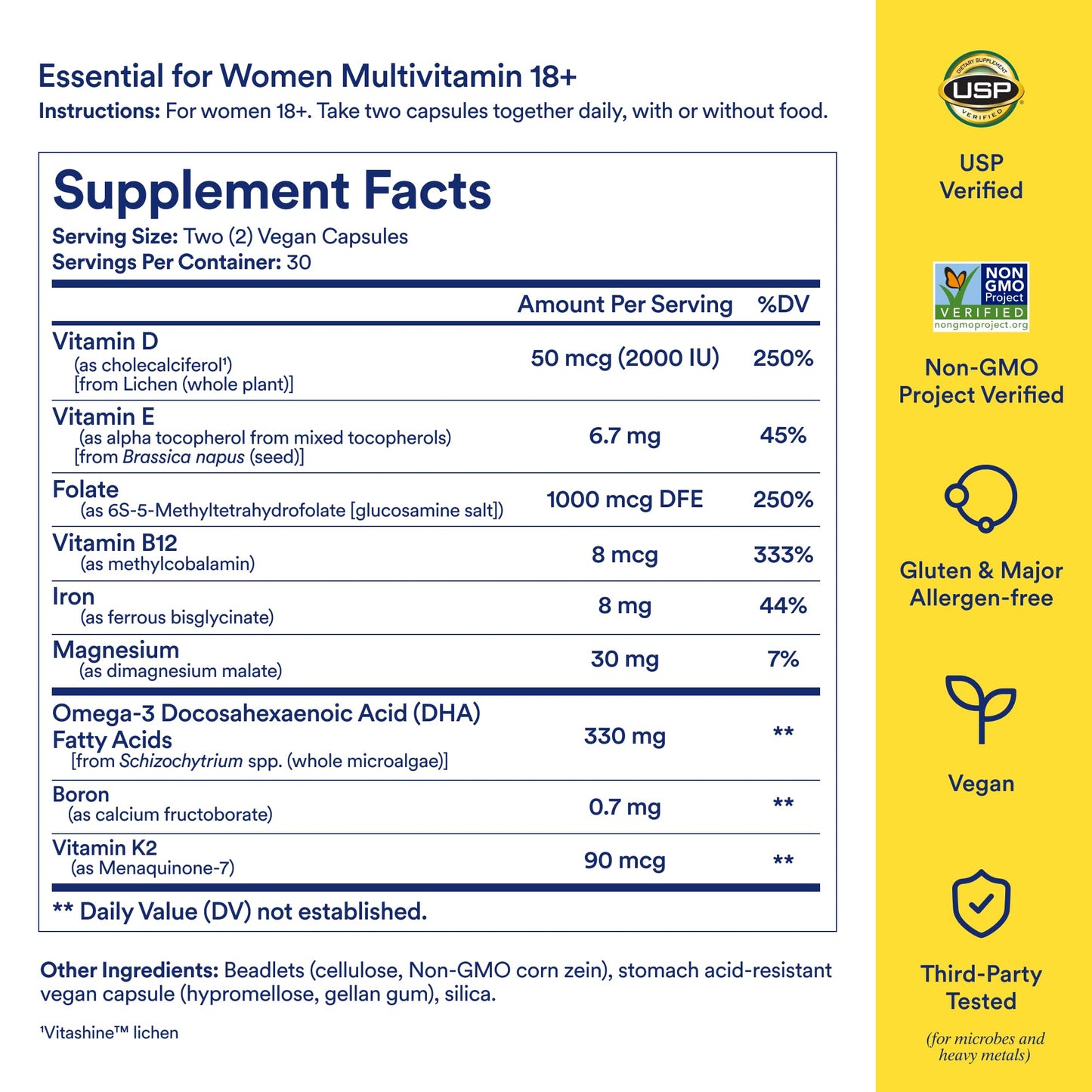 Ritual Women's 18+ Daily Multivitamin, 60 Capsules