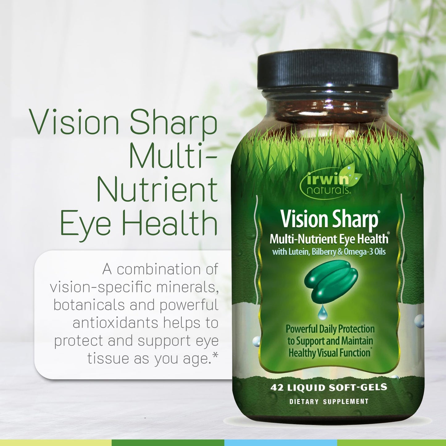 Irwin Naturals Vision Sharp Multi-Nutrient Eye Health Softgel 2 Pack