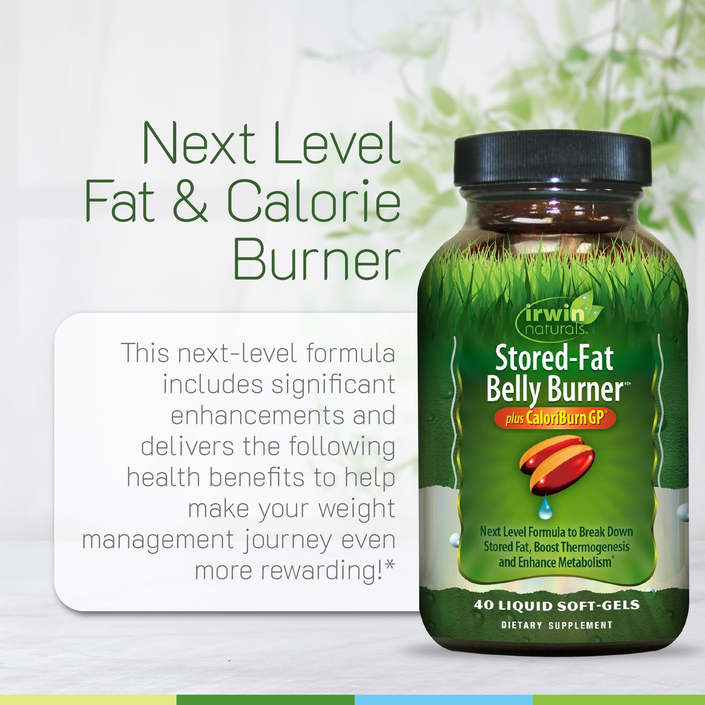 Irwin Naturals Stored-Fat Belly Burner Plus CaloriBurn GP Softgels 40 Count