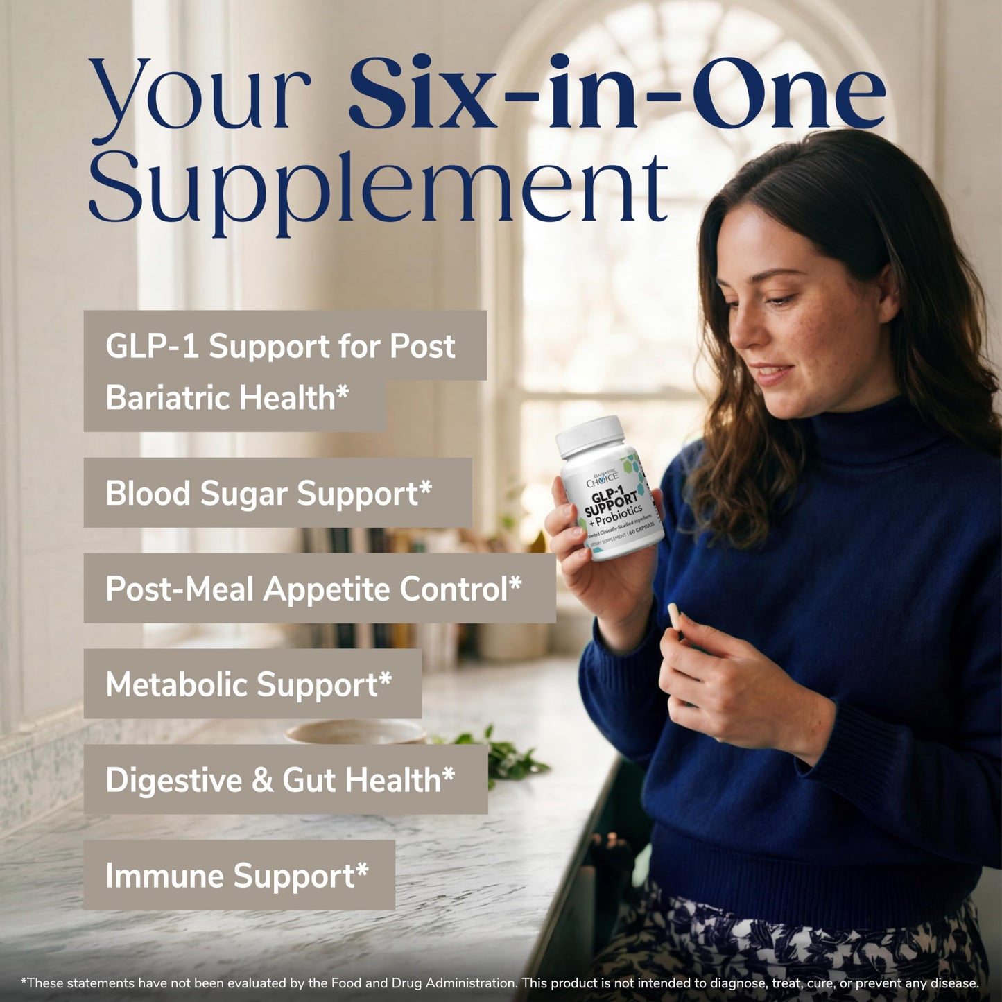 Bariatric Choice GLP-1 Supplement + Probiotics DygloFit & SNZ 1969 Probiotic 60 Capsules