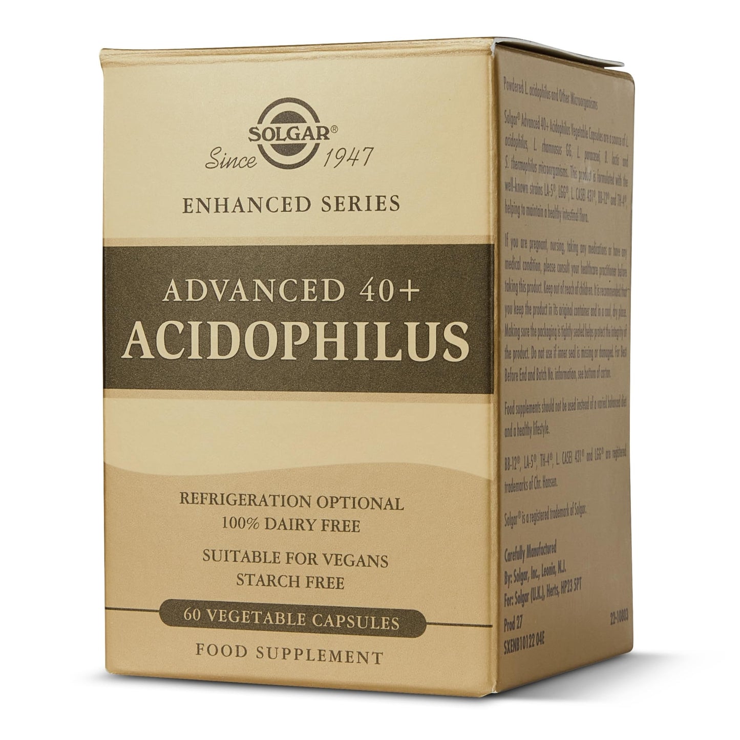 Solgar Advanced 40+ Acidophilus Capsules 60 Count