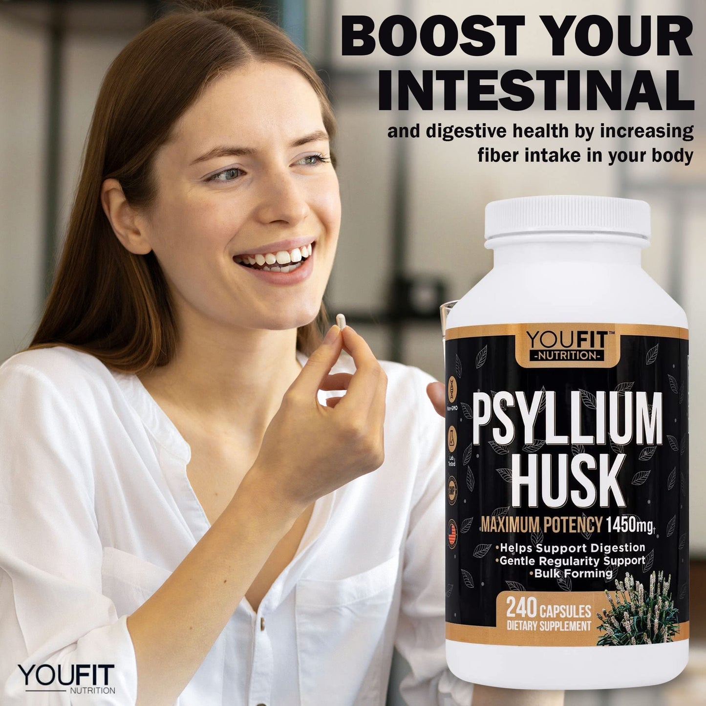 YouFit Nutrition Psyllium Husk 240 Capsules