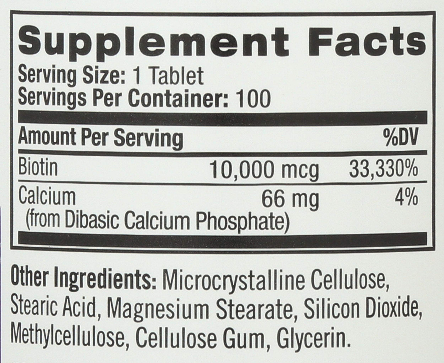 Natrol Biotin 10,000 mcg Tablet, 100 Tablets