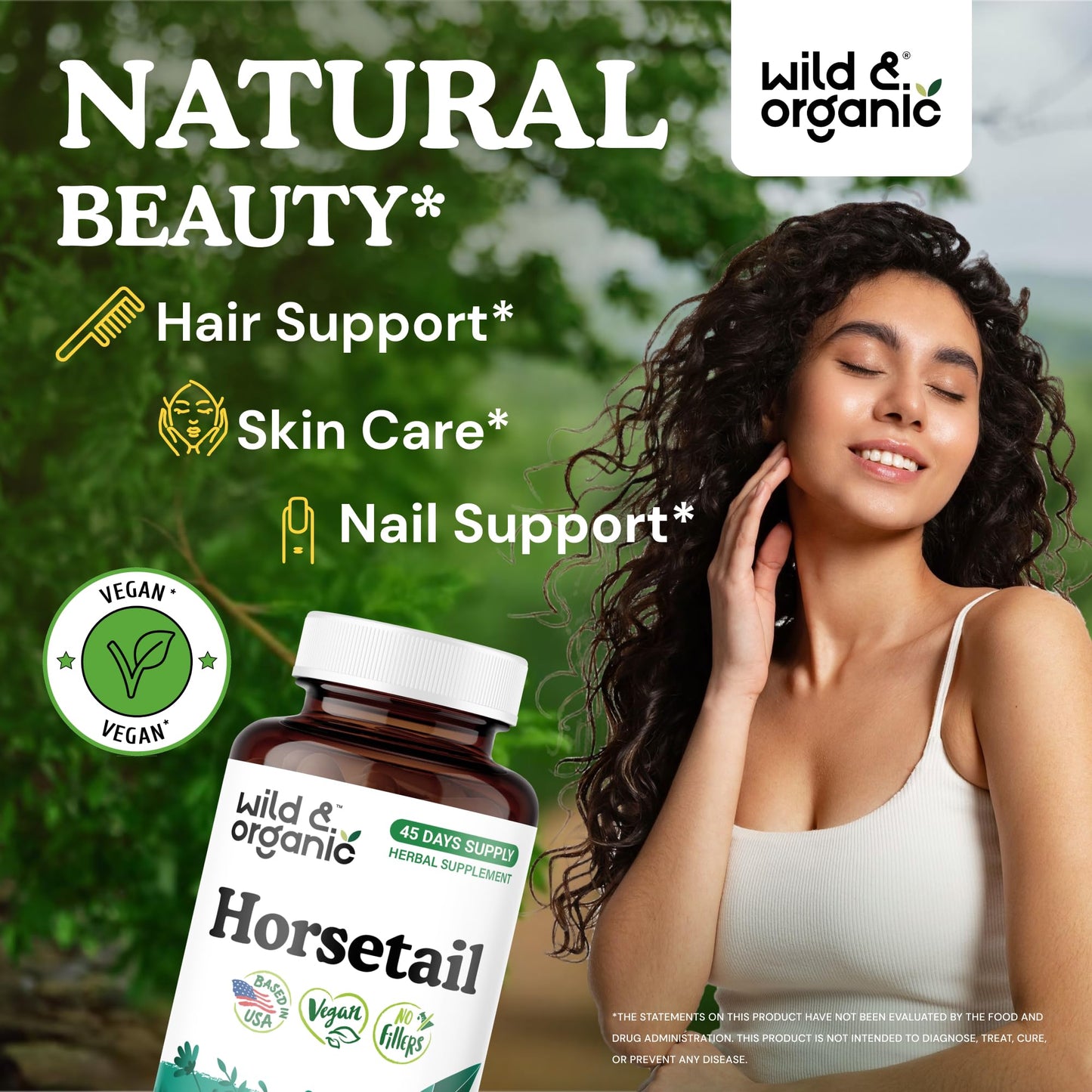 Wild & Organic Horsetail Capsule 90 Count