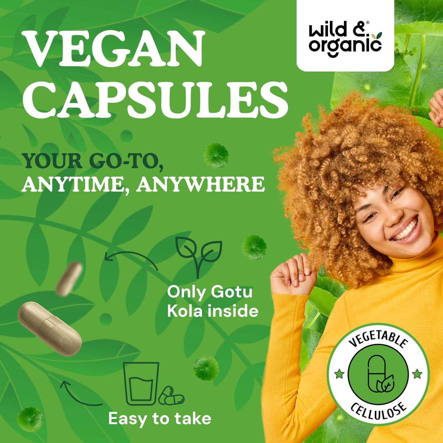 Wild & Organic Gotu Kola Capsules 90 Count