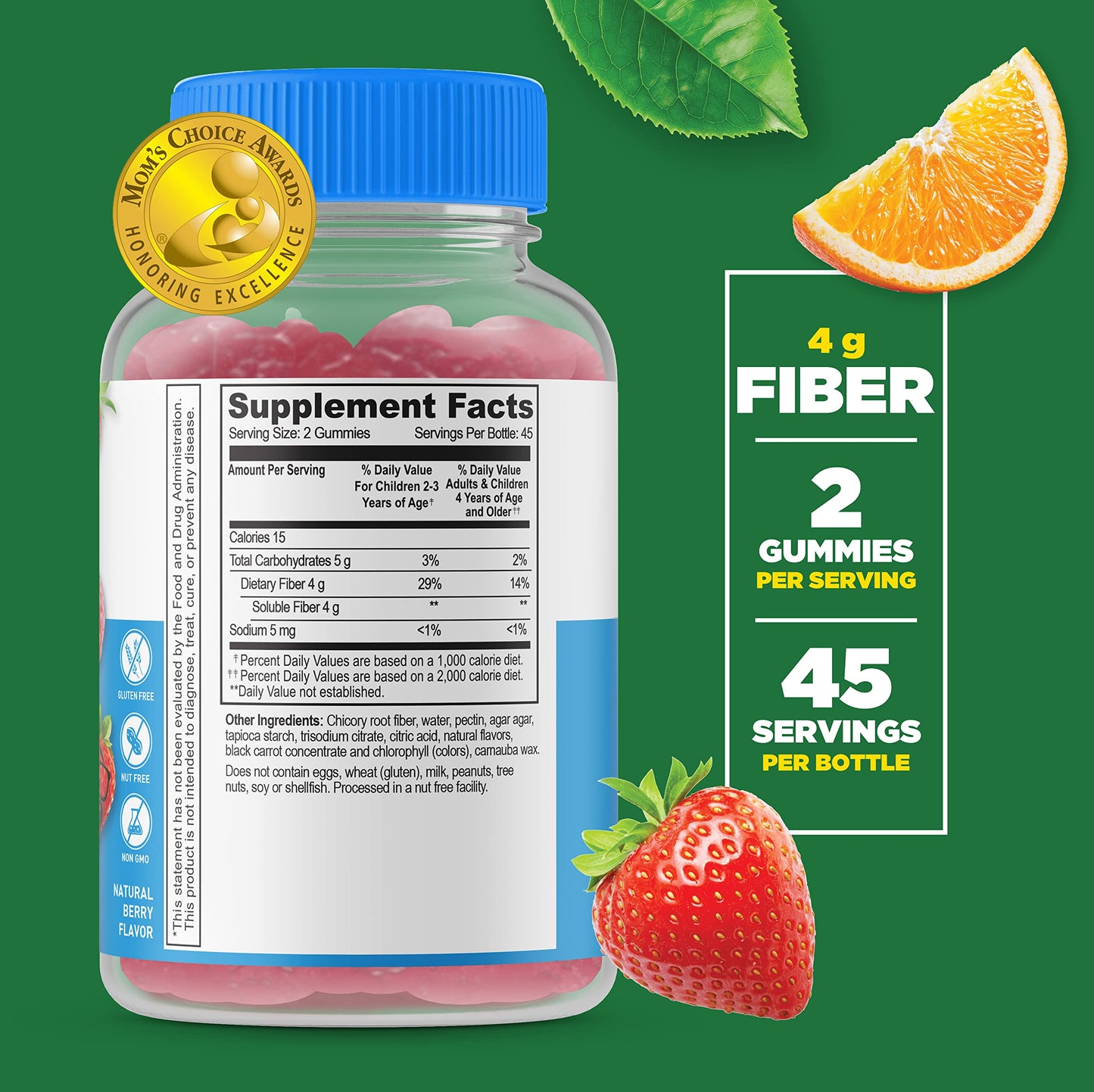 Lifeable Sugar Free Biotin + Prebiotic Fiber Gummies for Kids, Chewable, 180 Count