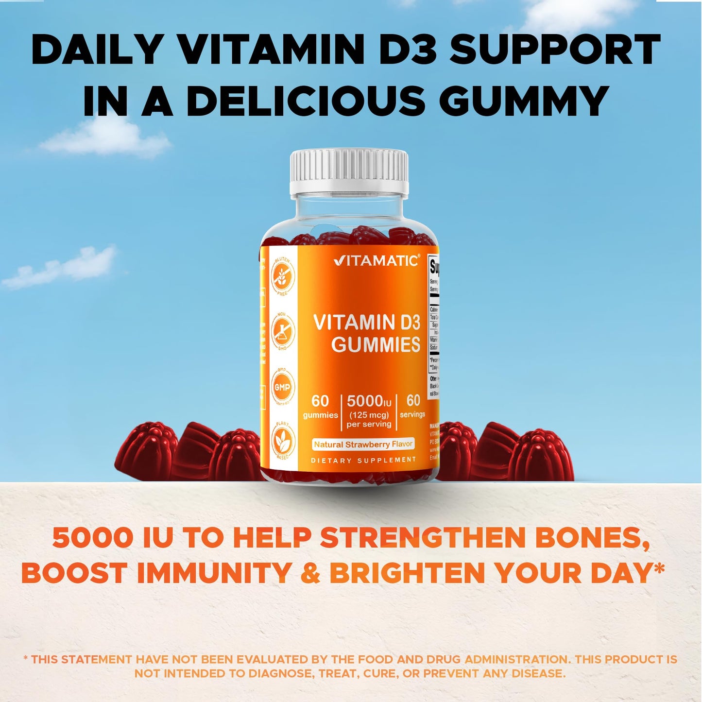 Vitamatic Vitamin D3 Gummies 60 Gummies