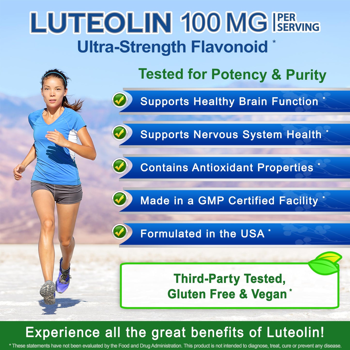 aSquared Nutrition Luteolin 100mg Capsules, 120 Count