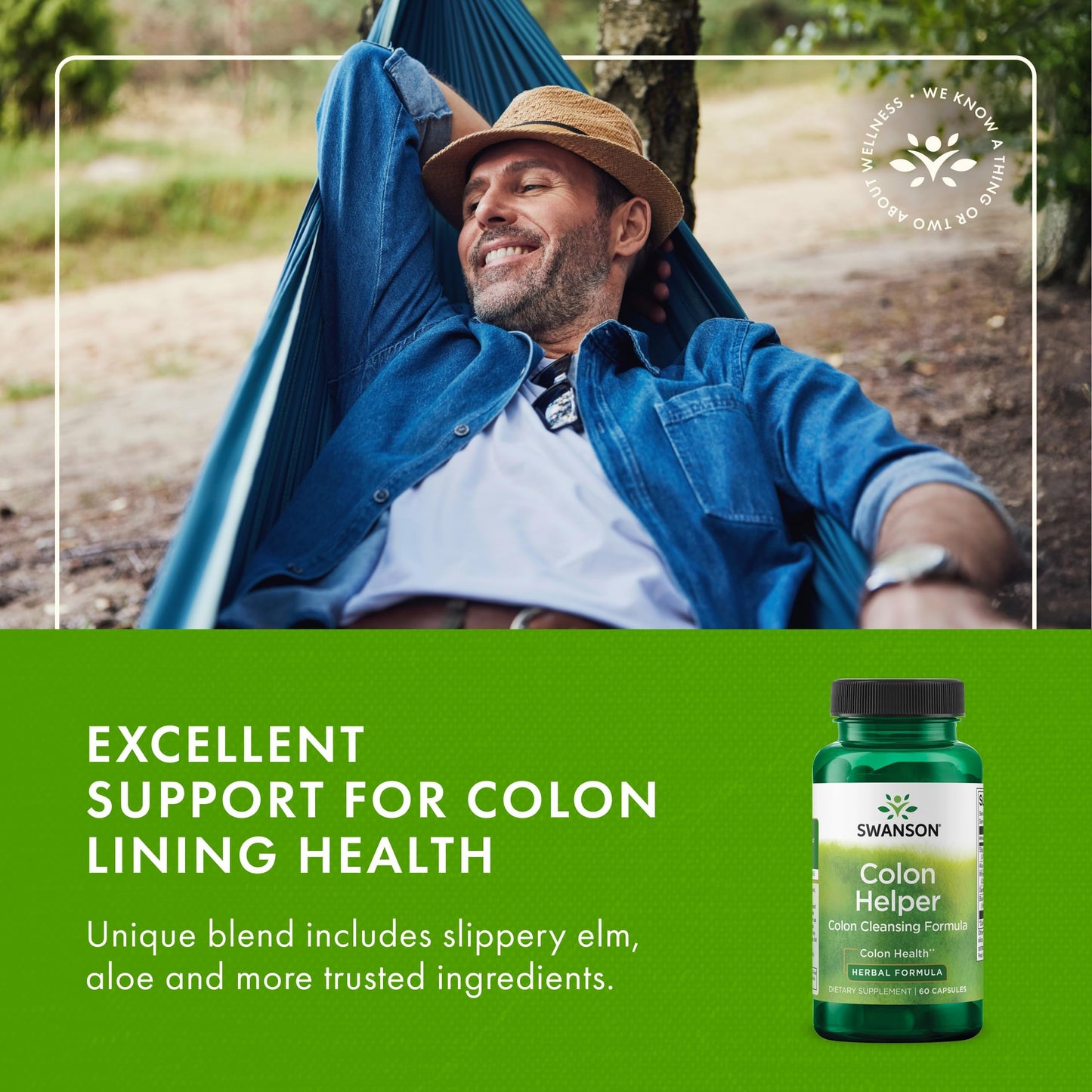 Swanson Colon Helper Herbal Digestive Supplement Capsule, 120 Capsules