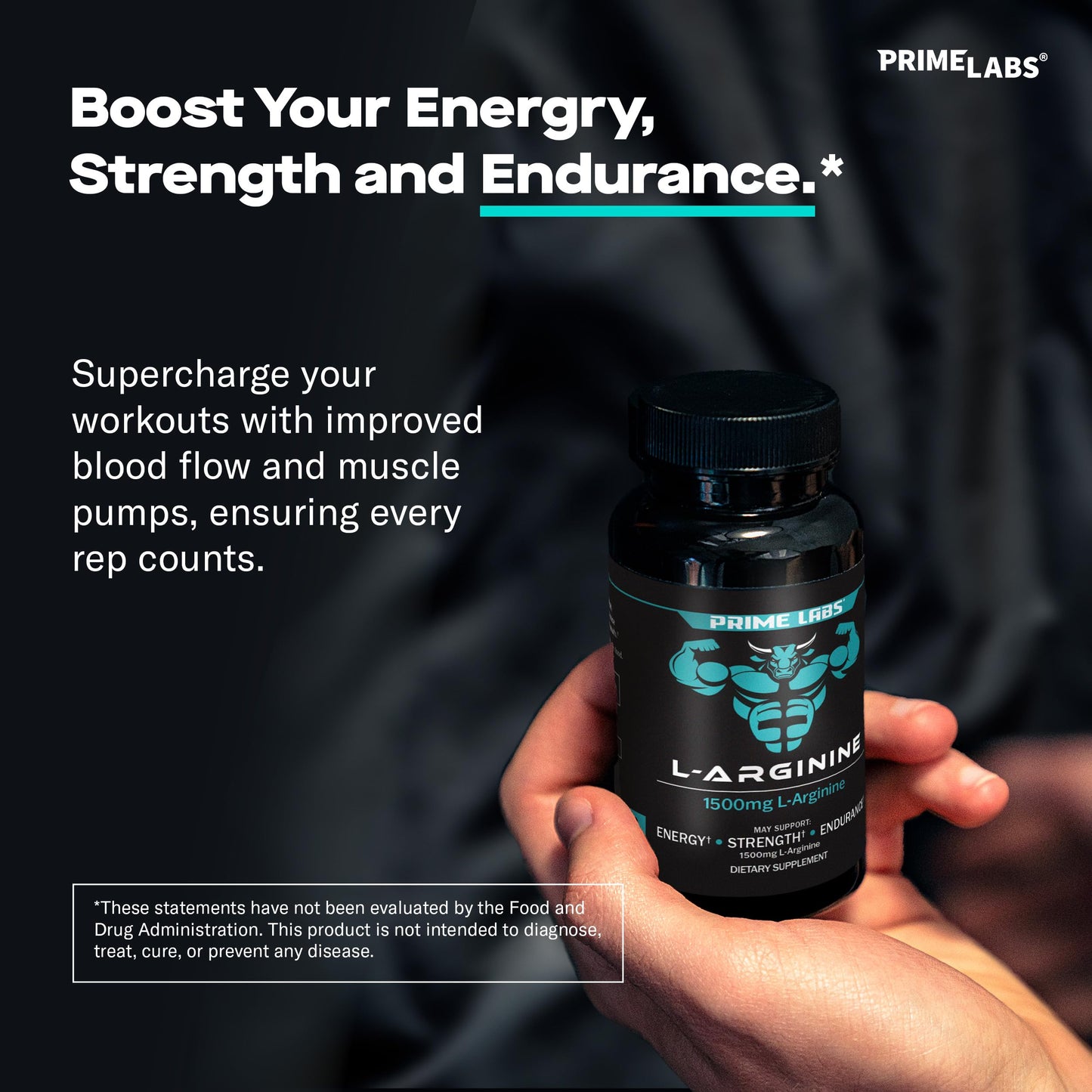 Prime Labs L Arginine 1500mg Capsule, 60 Count