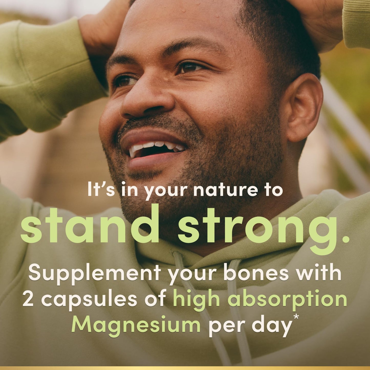 Nature's Bounty High Absorption Magnesium Glycinate 240 mg for Supporting Muscle Relaxation and Bone, Heart & Nerve Health Capsules, 120 Count