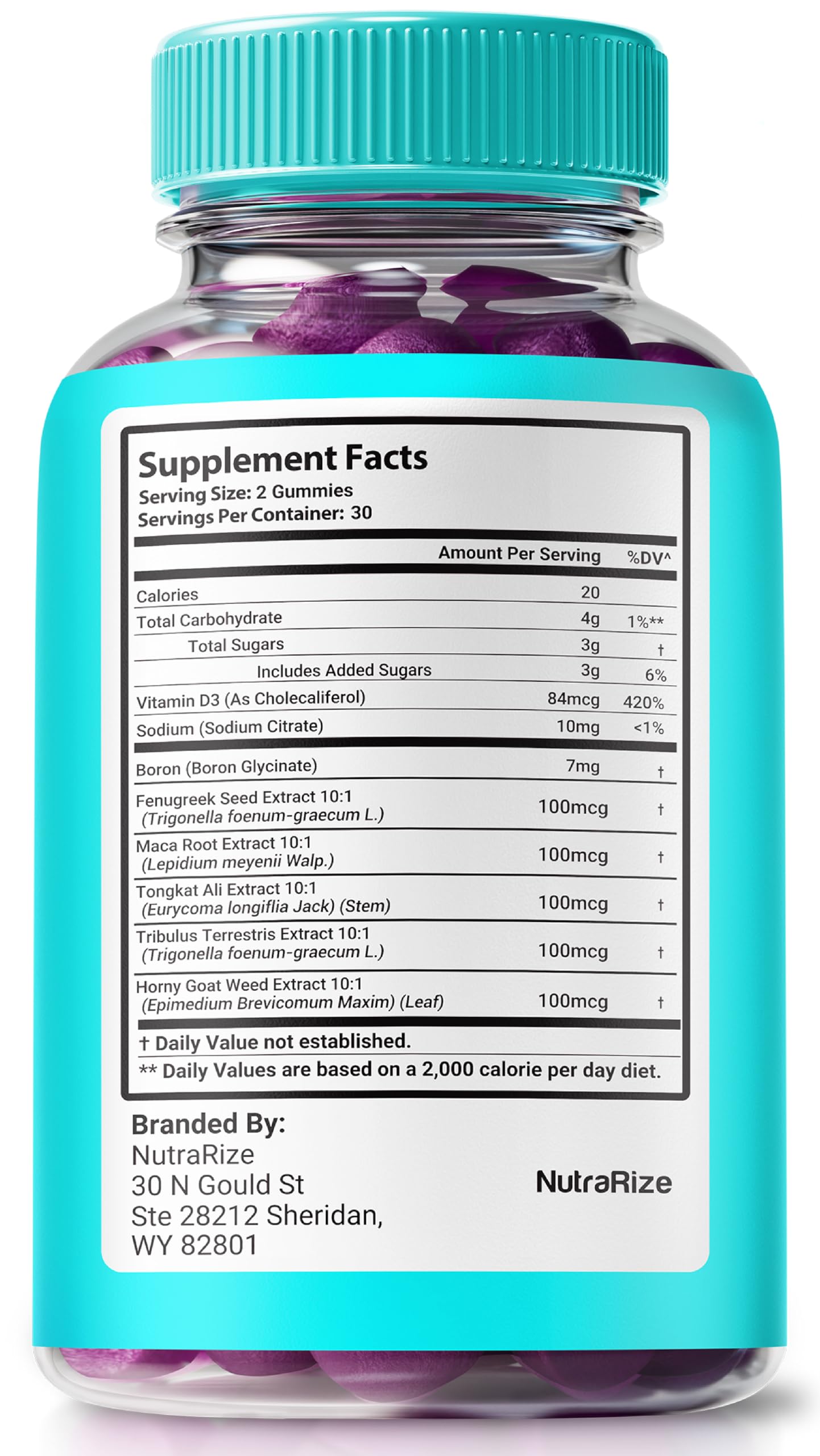 NutraRize Alpha Max Male Performance Gummies 60 Gummies