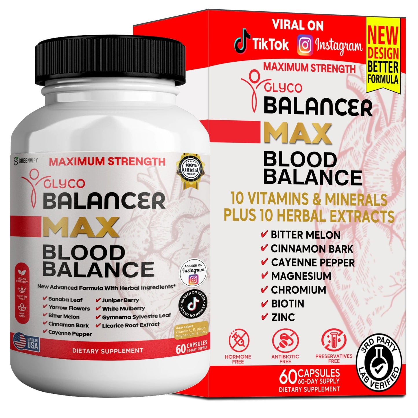 GREENVIFY Glyco Balancer Max Blood Balance Capsules 60