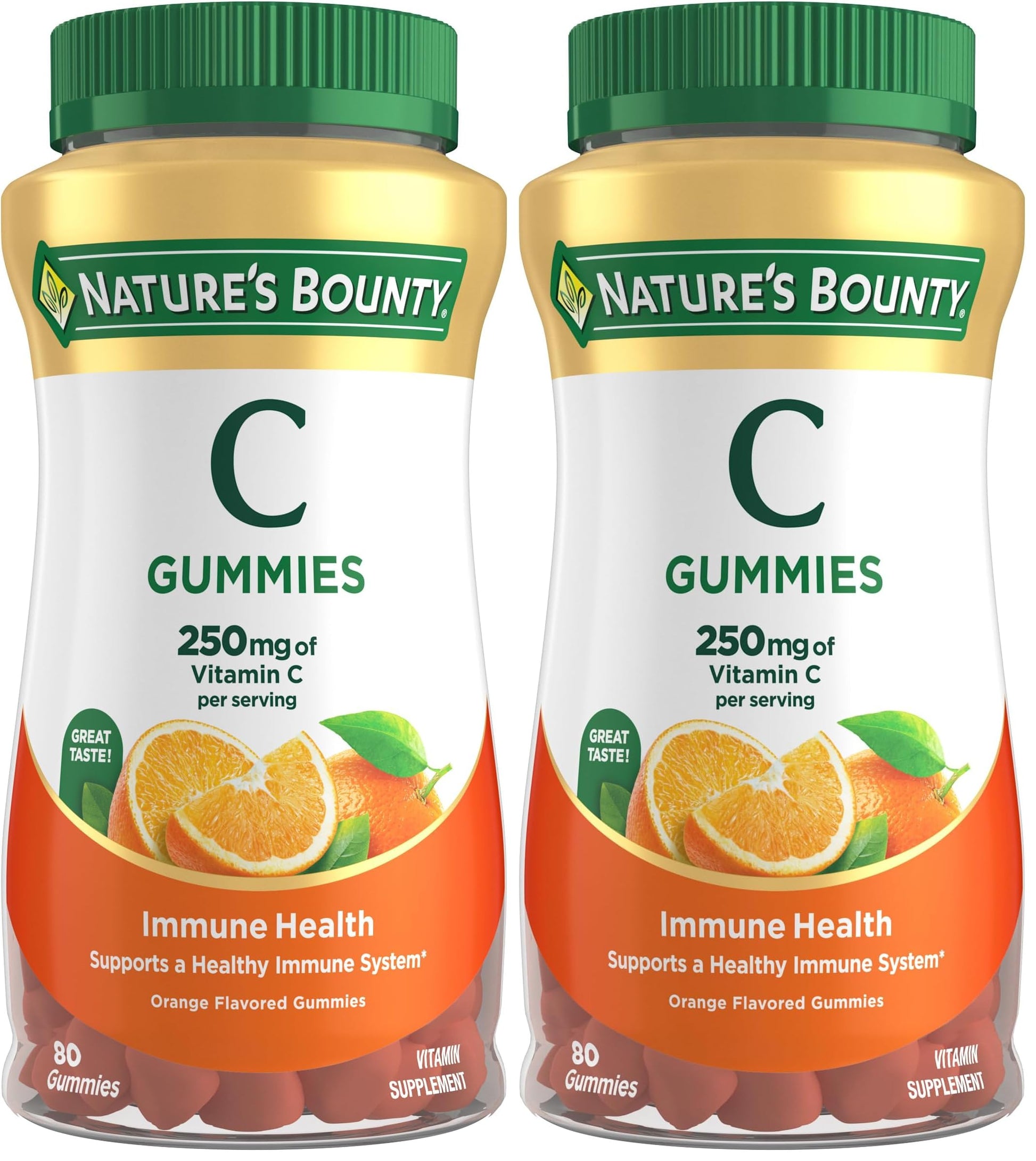 Nature's Bounty Vitamin C Gummies, Orange Flavor, 160 Gummies