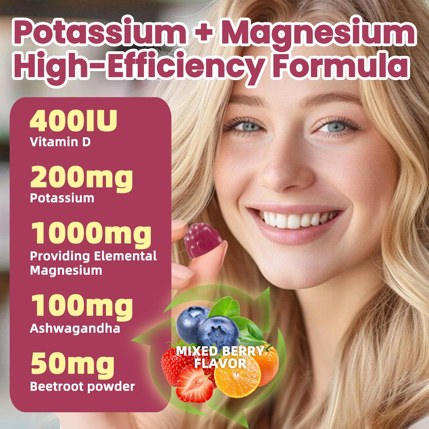 Wekannufod Ashwagandha Gummies 1000mg 120 Count
