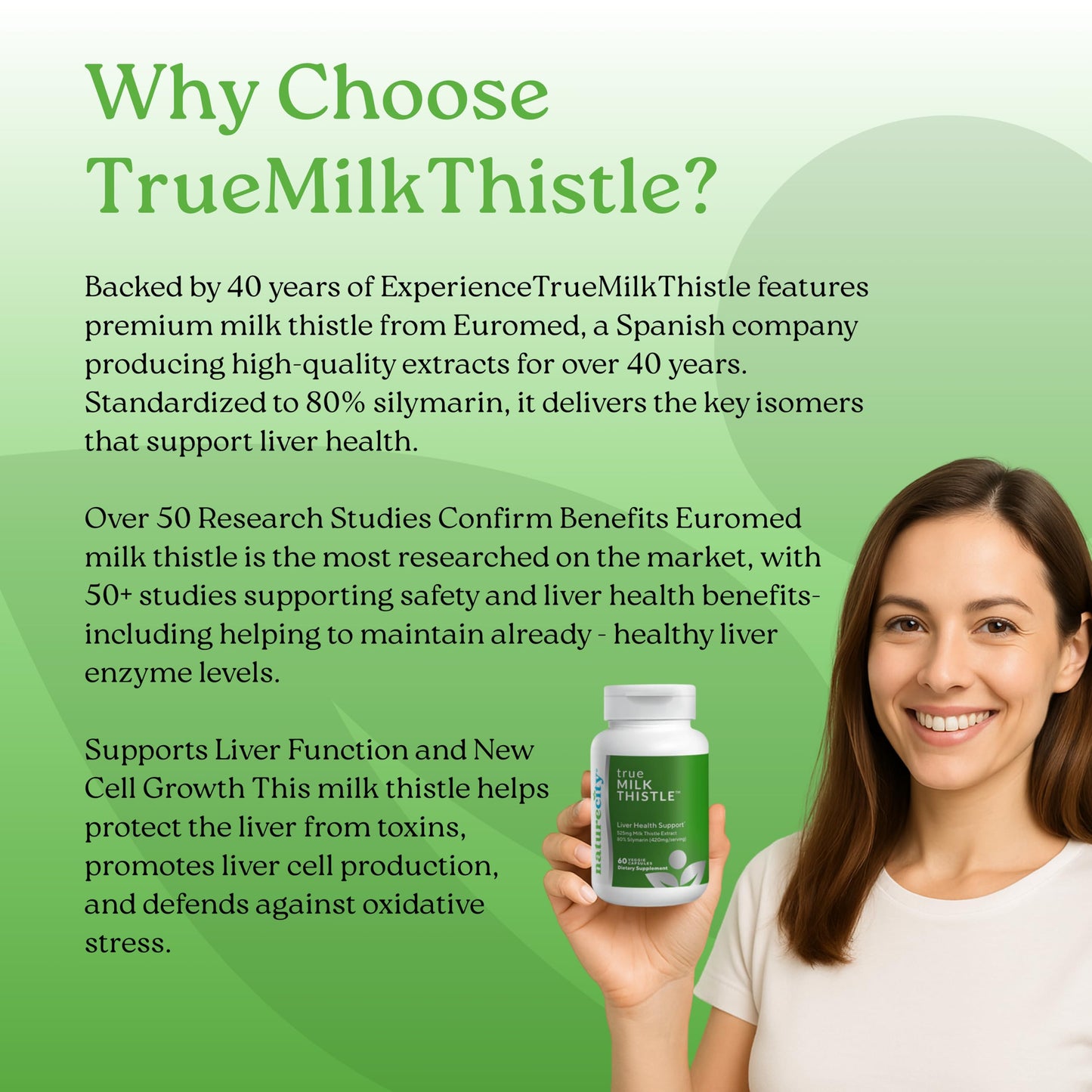 NatureCity Milk Thistle Supplement 525mg 60 Capsules