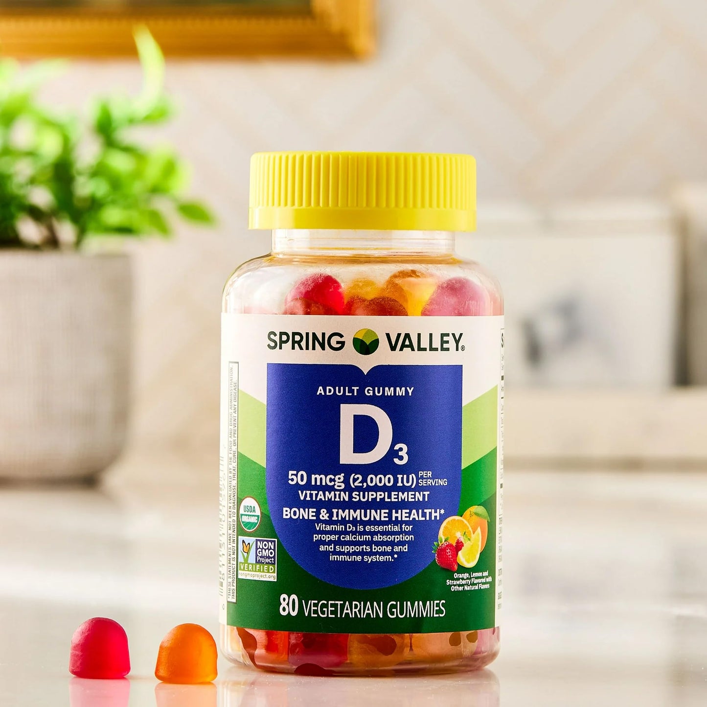 SUREFECT Vitamin D3 50 mcg (2000 IU) Gummies, 80 Count