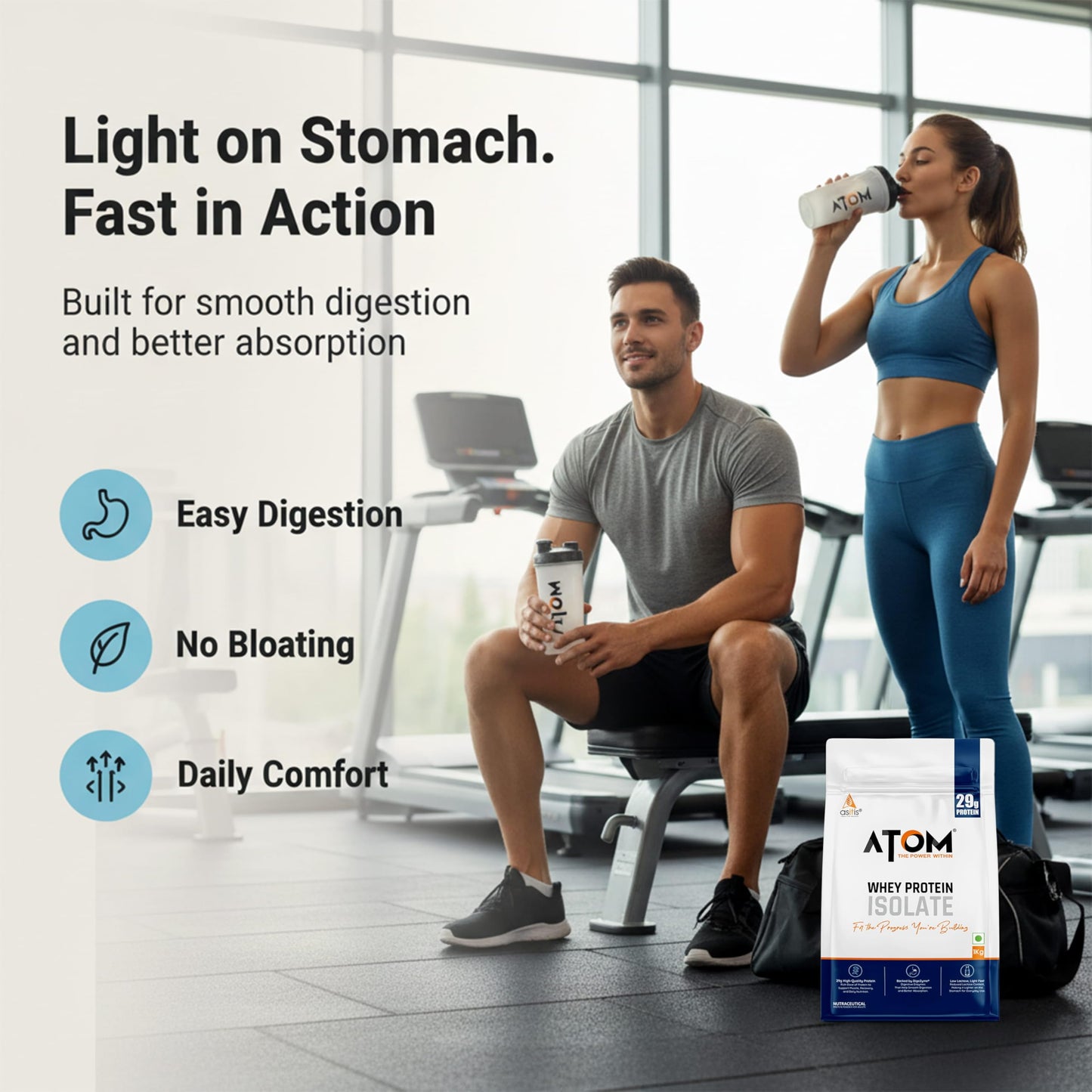 Asitis Nutrition Atom Whey Protein Isolate Powder 2.2 lb