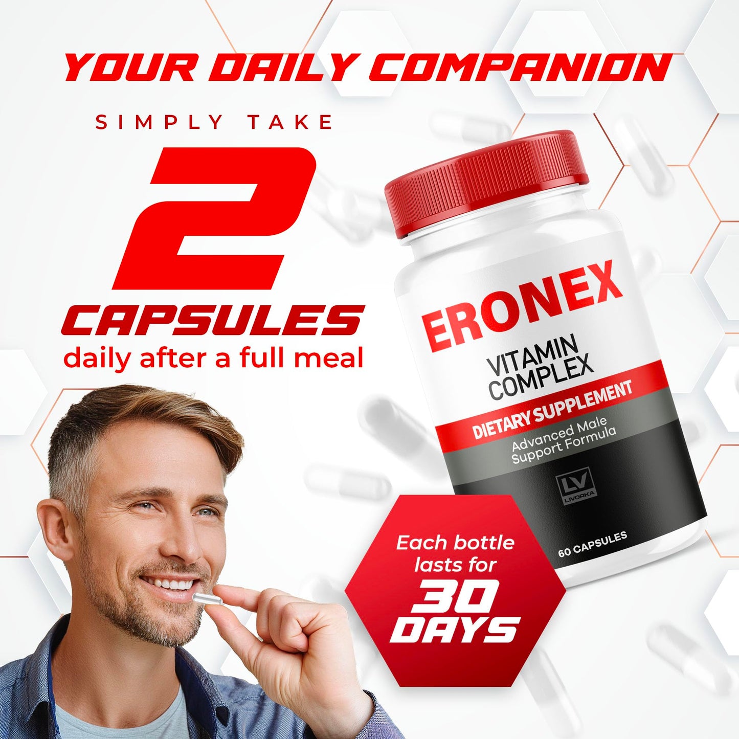 LIVORKA Eronex Vitamin Complex Capsules, 60 Capsules