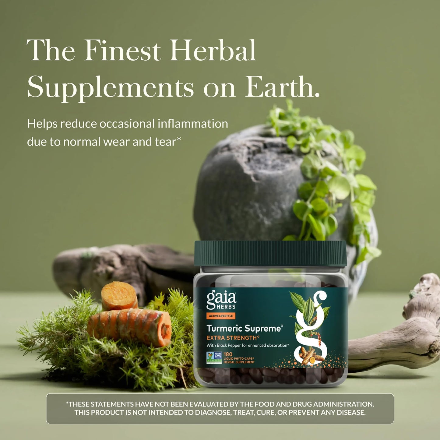 Gaia Herbs Turmeric Supreme Extra Strength 180 Capsules