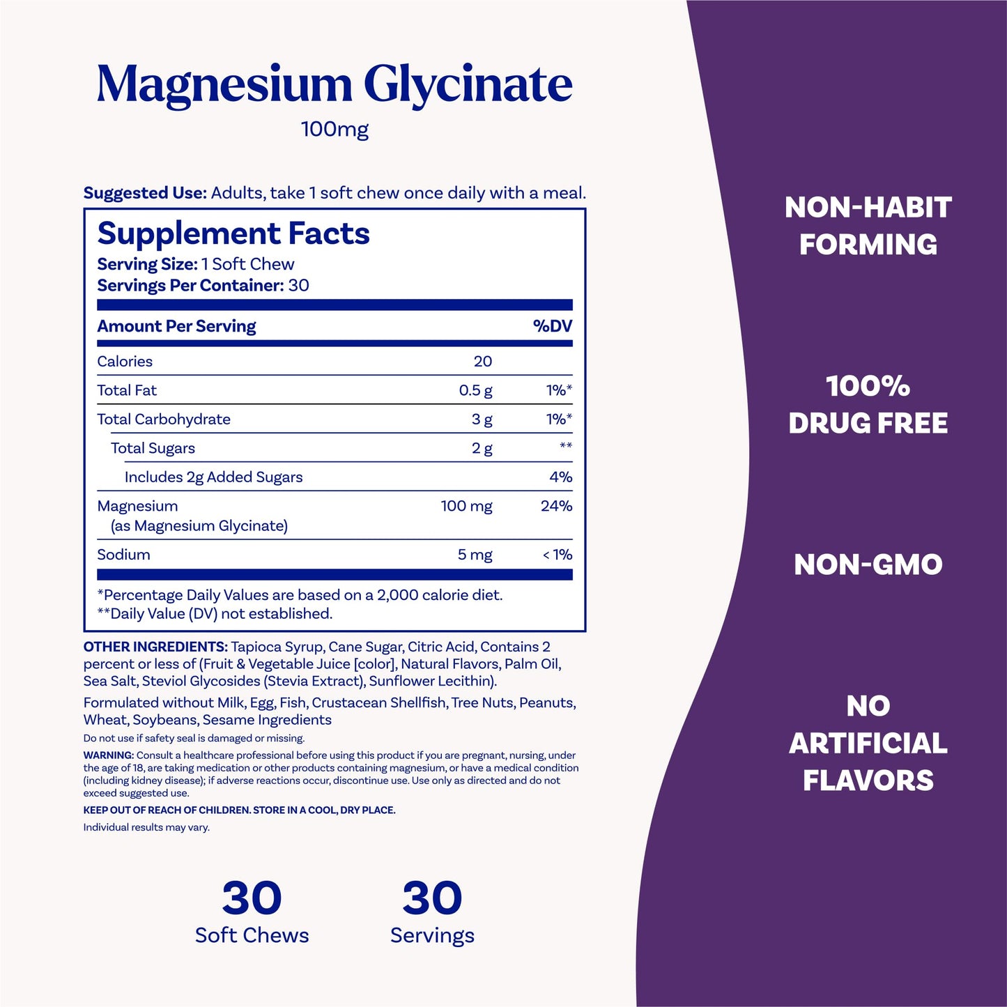 Natrol Magnesium Glycinate Gummies 30 Count