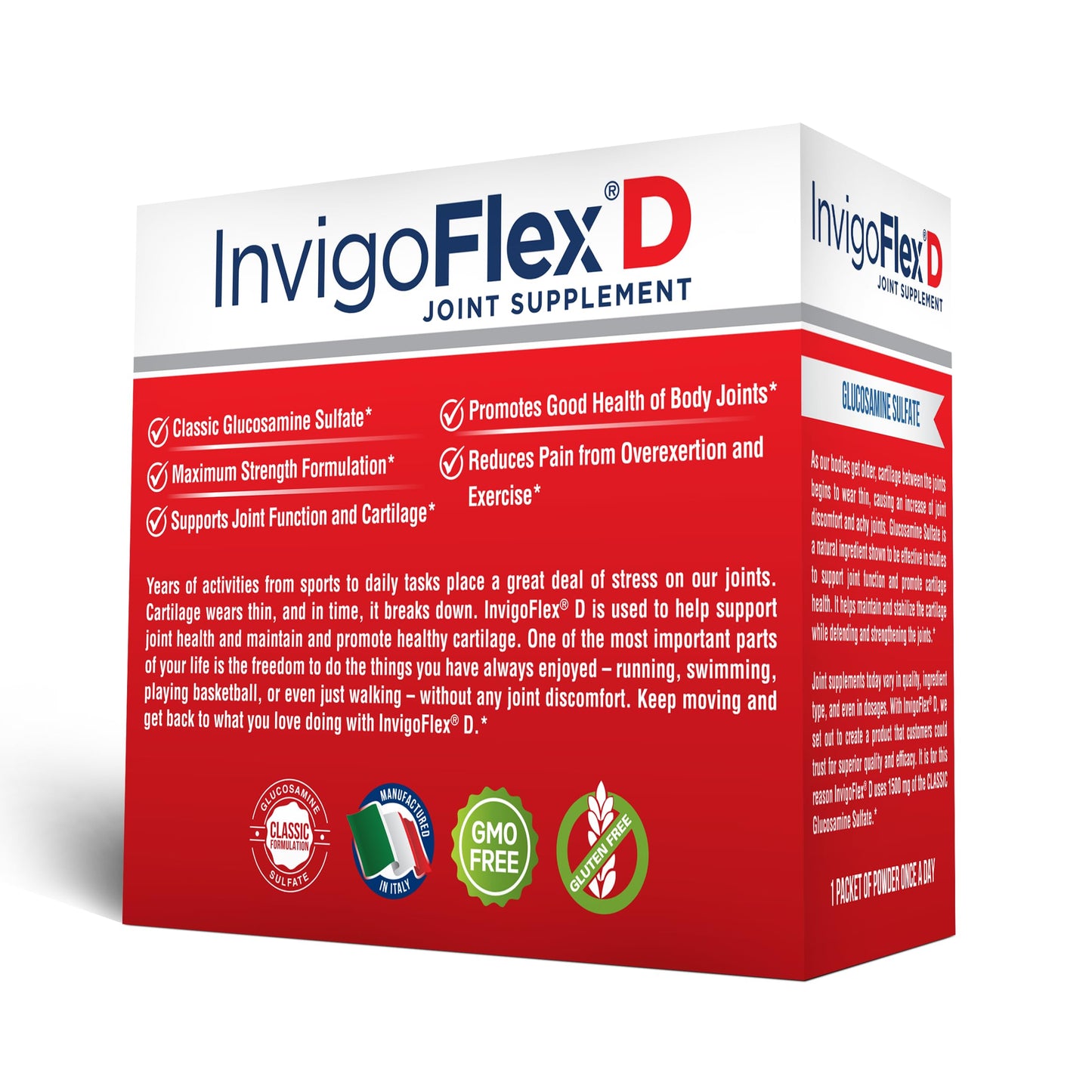 INVIGOFLEX Glucosamine Sulfate Powder, 1500mg, 90 Packets