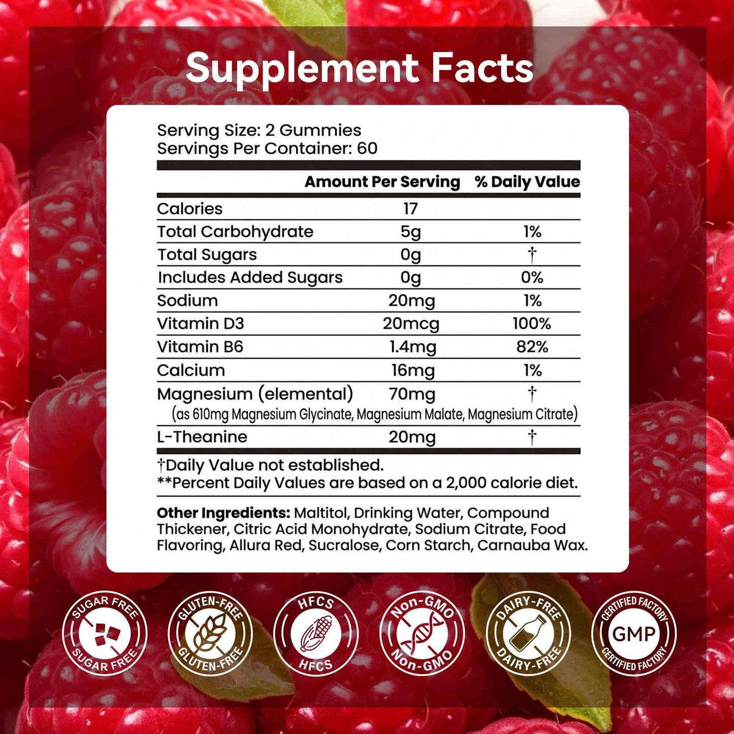Aibiodi Magnesium Glycinate 610mg, 120 Gummies