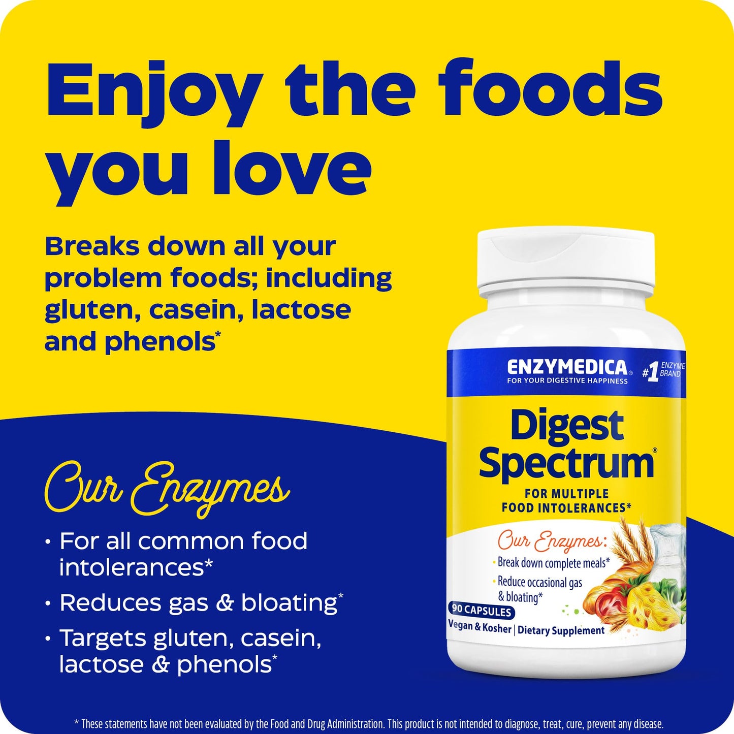 Enzymedica Digest Spectrum Capsules, 90 Count