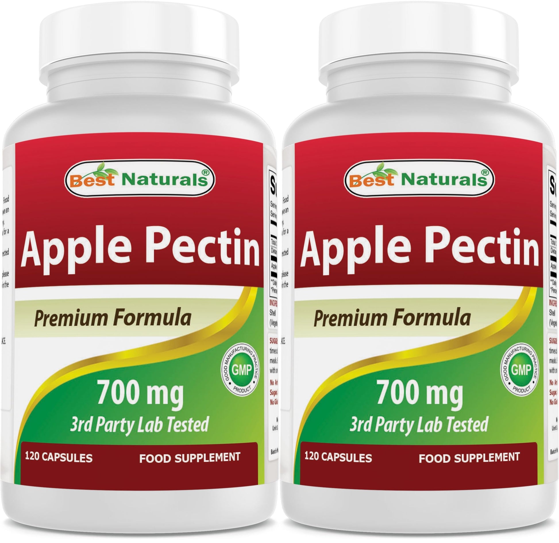 Best Naturals Apple Pectin 700 mg Dietary Fiber Intestinal Support 240 Capsules