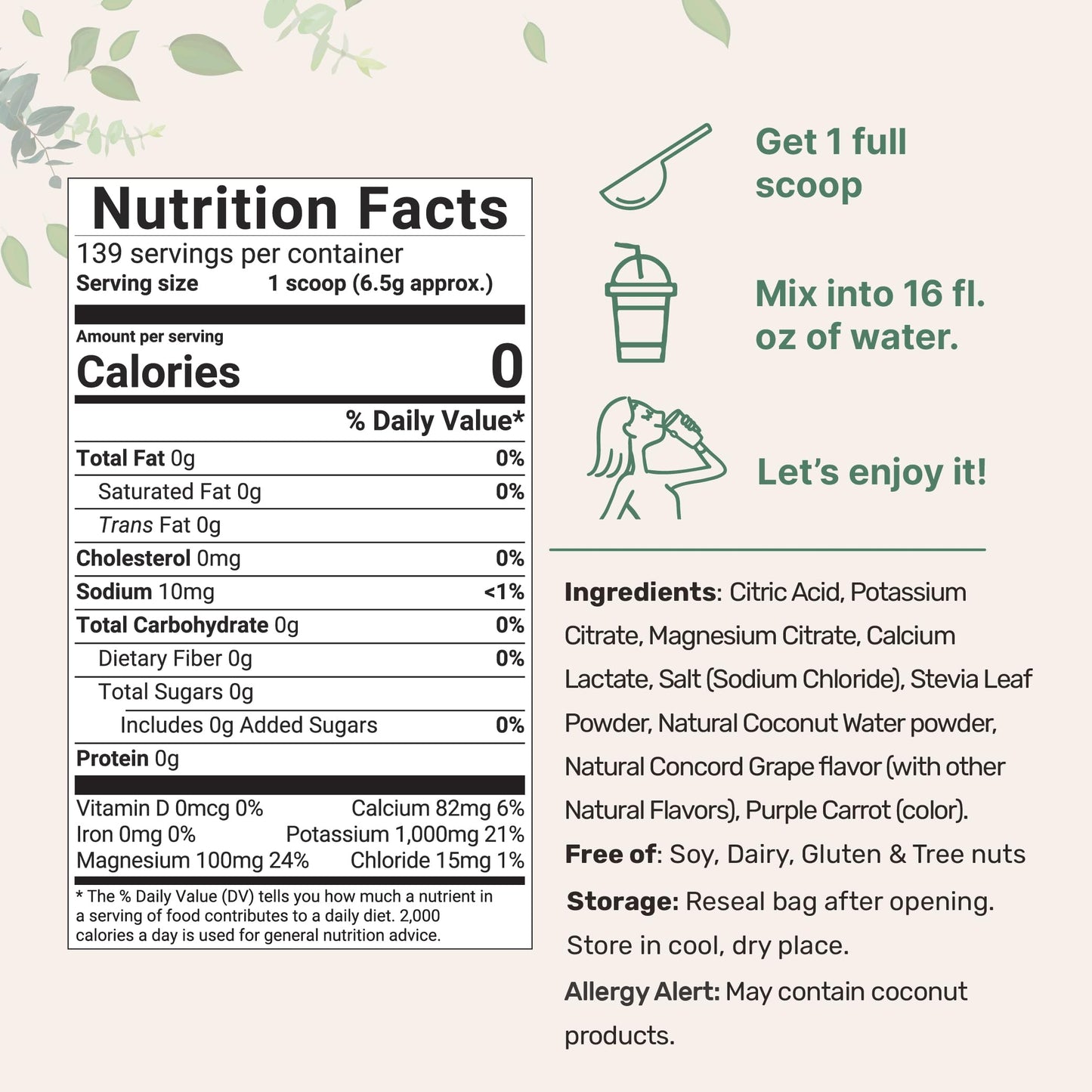 Micro Ingredients Hydration Electrolyte Powder, 32 Ounce