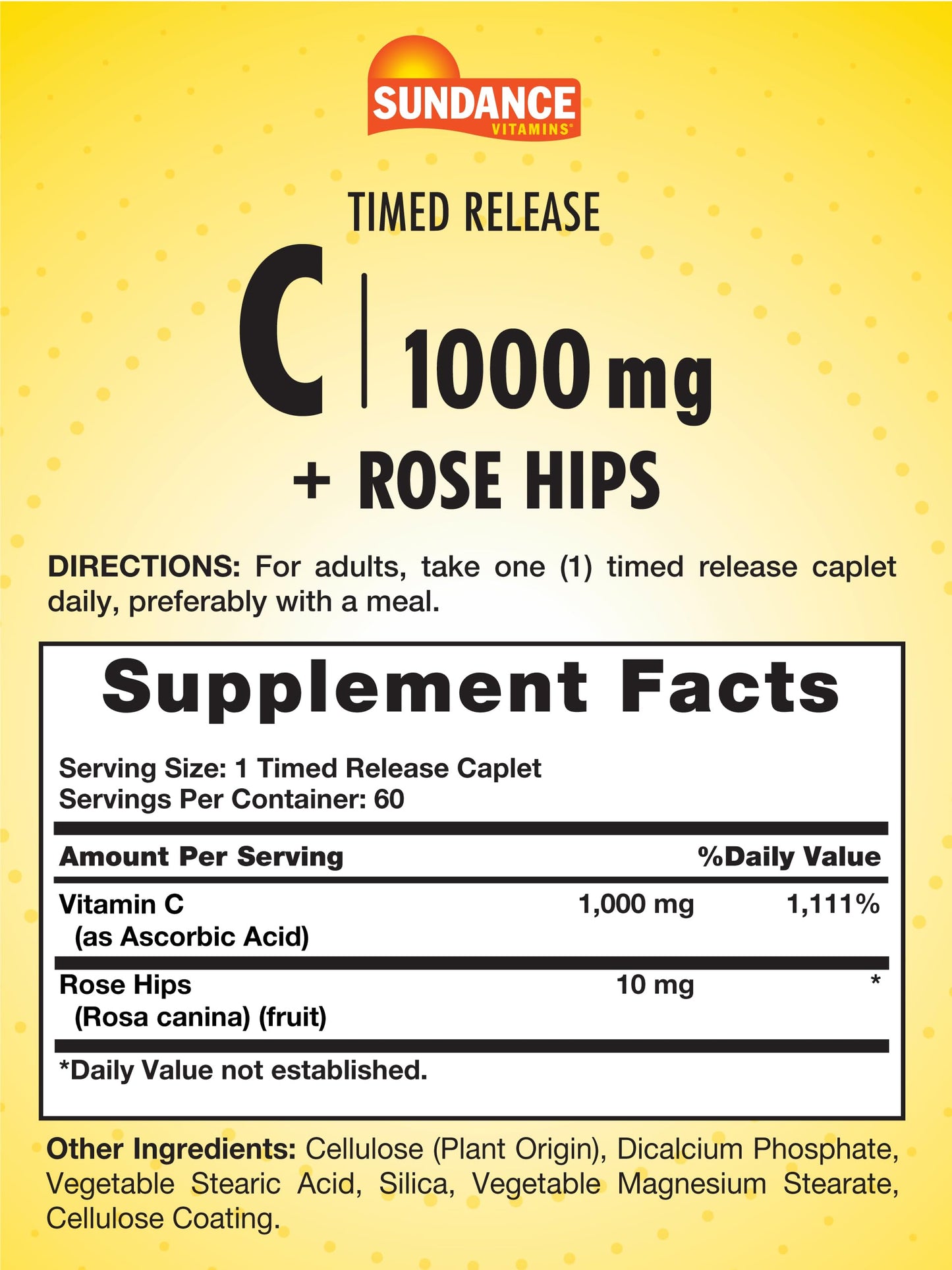 Sundance Vitamin C 1000mg with Rose Hips Caplets 60