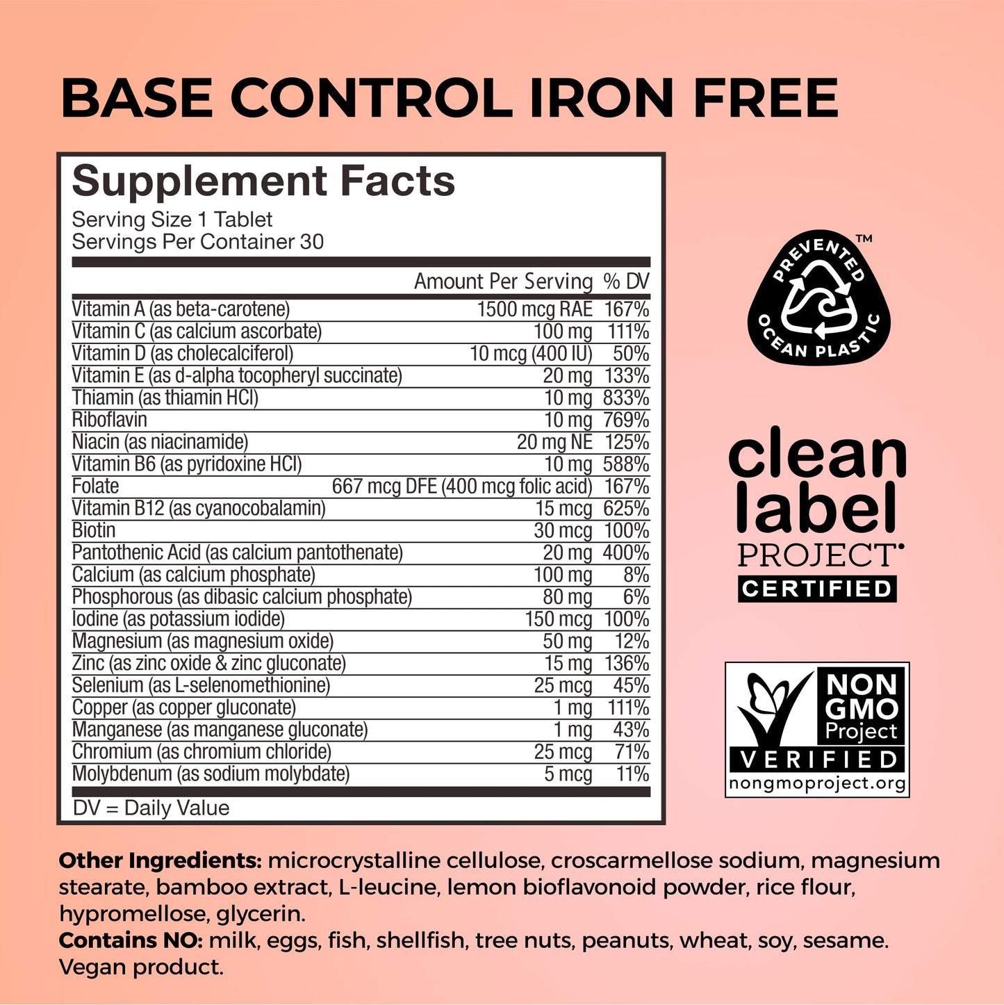 HUM Base Control Multivitamin for Women Tablets, 30 Count