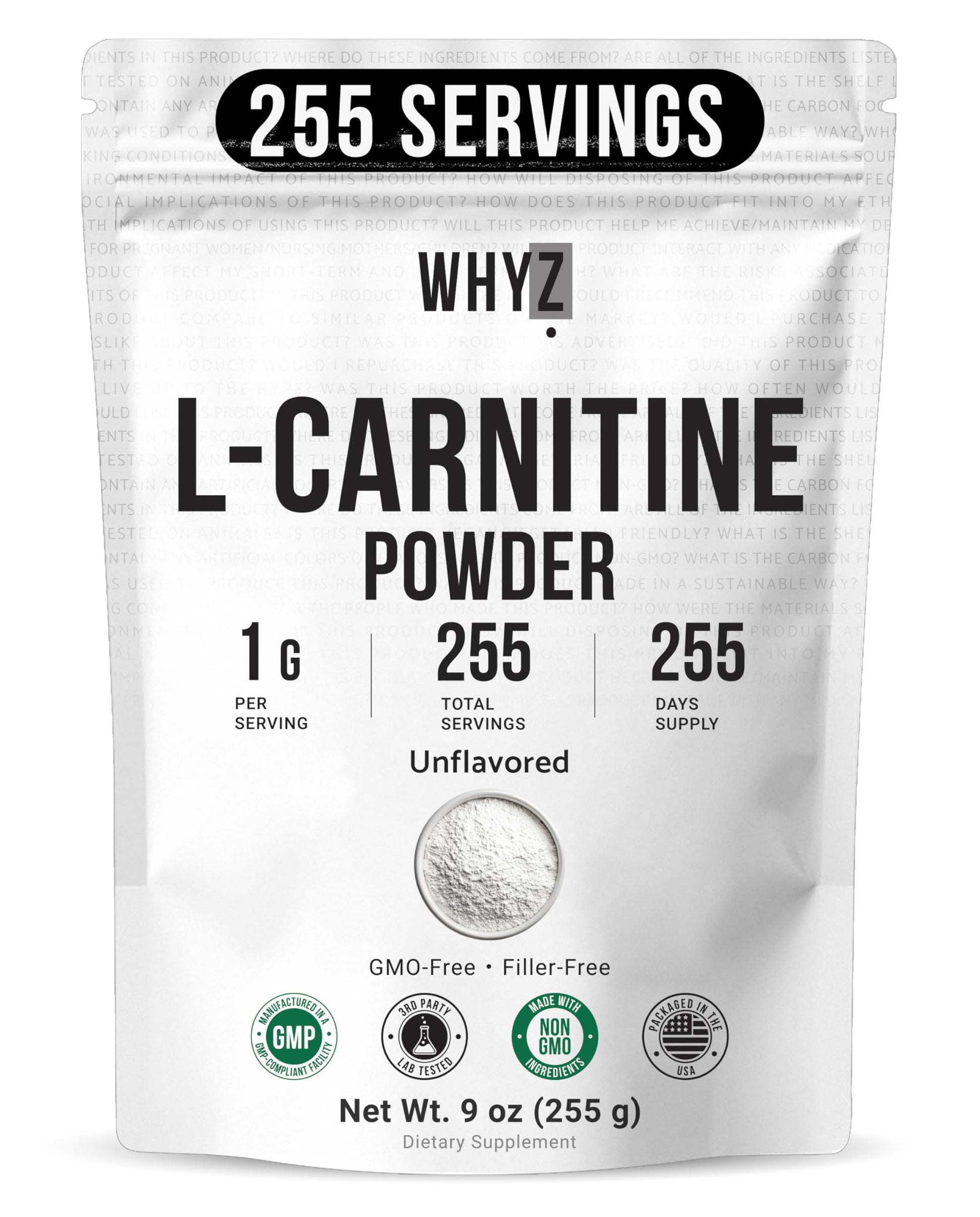 WHYZ L-Carnitine Powder 9 oz