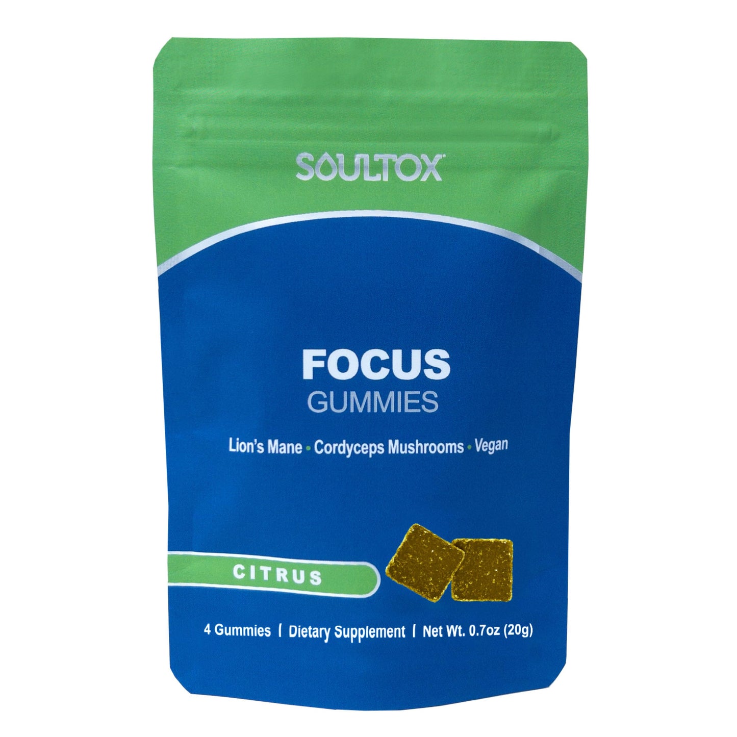 Lucky Soul Soultox Focus Lion's Mane Gummies, 1 Pack